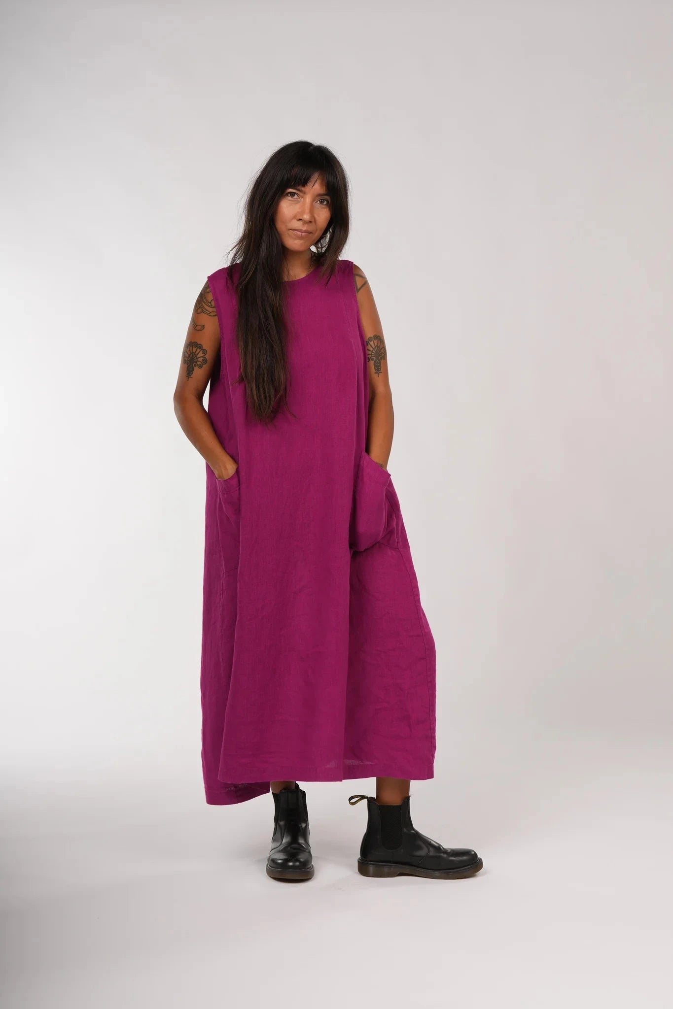 Montaigne Remy Linen Dress dress Etika Orchid 