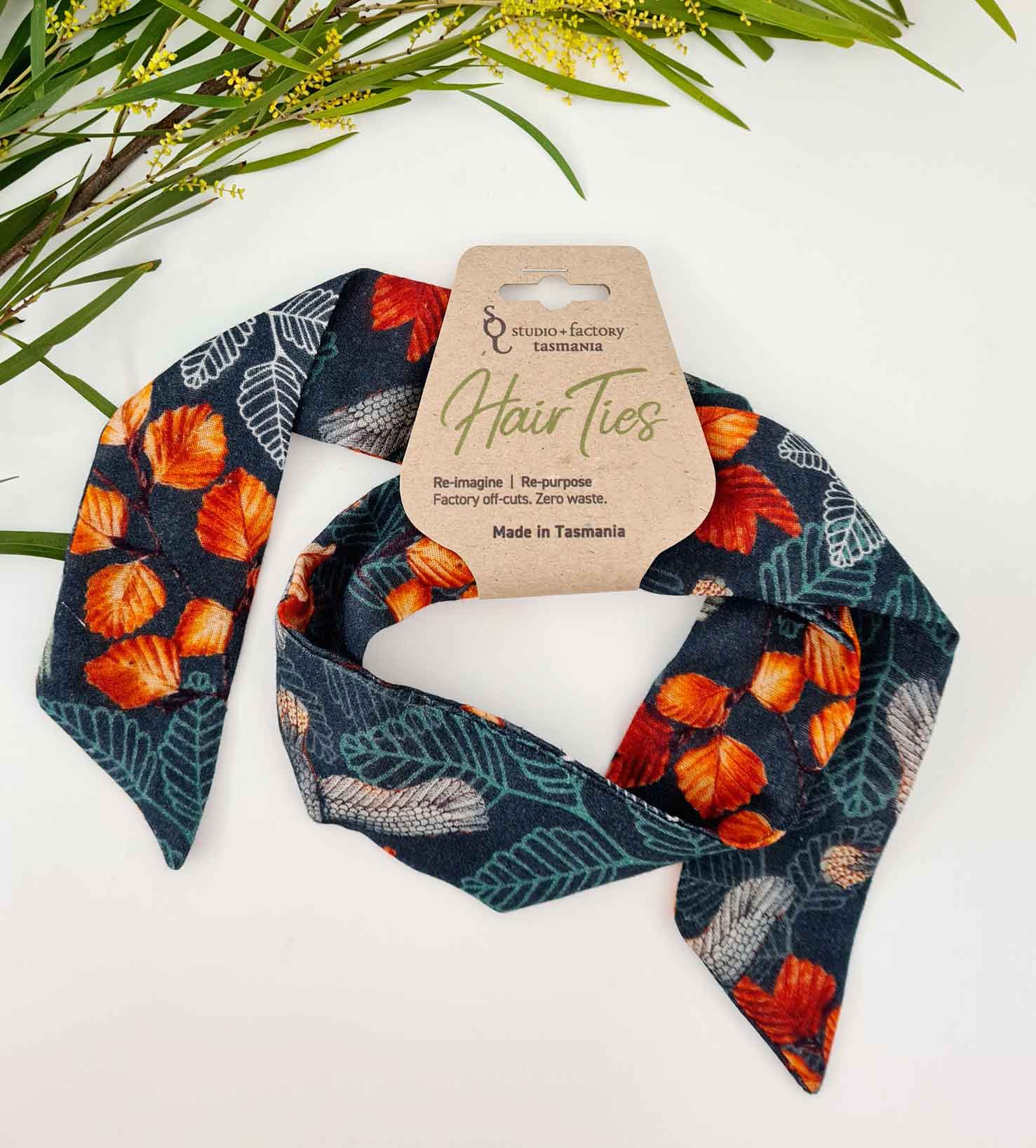 Re-imagine Hair Ribbon Hair Accessories The Spotted Quoll Organic Cotton Turning Fagus 