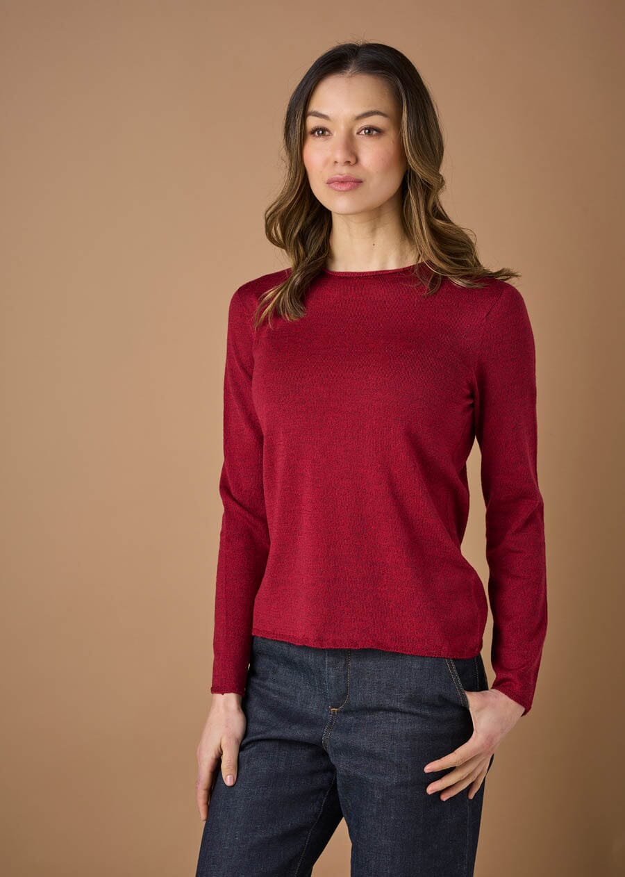 Phoebe Crew Neck Merino Knit - Uimi sweater Uimi Ruby XS 