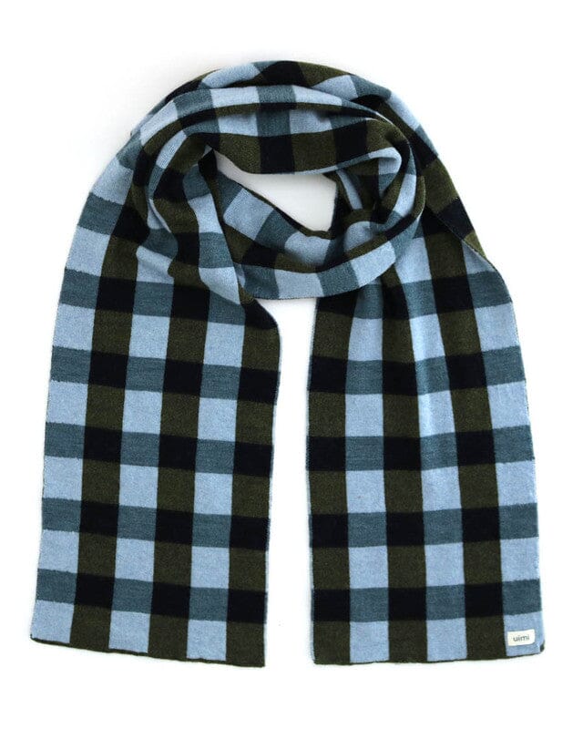 Picnic Check Merino Scarf - Uimi Scarf Uimi Moss 