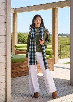 Picnic Check Merino Scarf - Uimi Scarf Uimi 