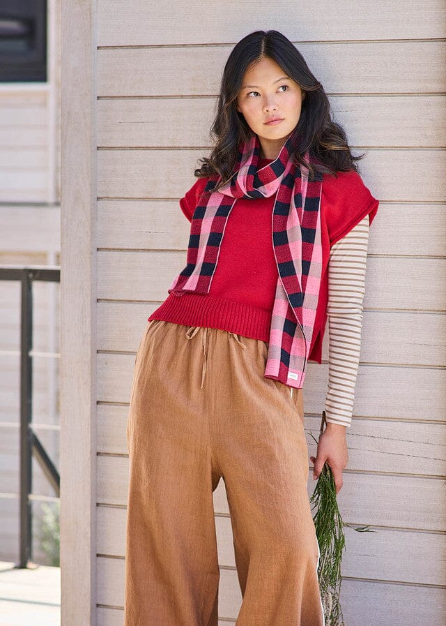 Picnic Check Merino Scarf - Uimi Scarf Uimi 