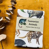 Cotton Tea Towels - PIGMENT Tea Towel Monica Reeve Tasmanian Animals Pattern - Cotton 