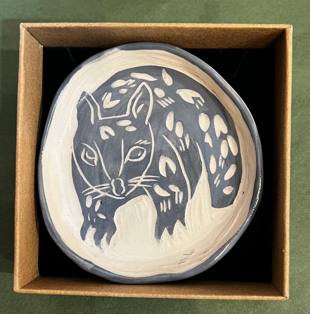 Aurora Fae Ring Dishes & Trinket Plates Ceramics The Aurora Fae Spotted Quoll Trinket Plate Grey 