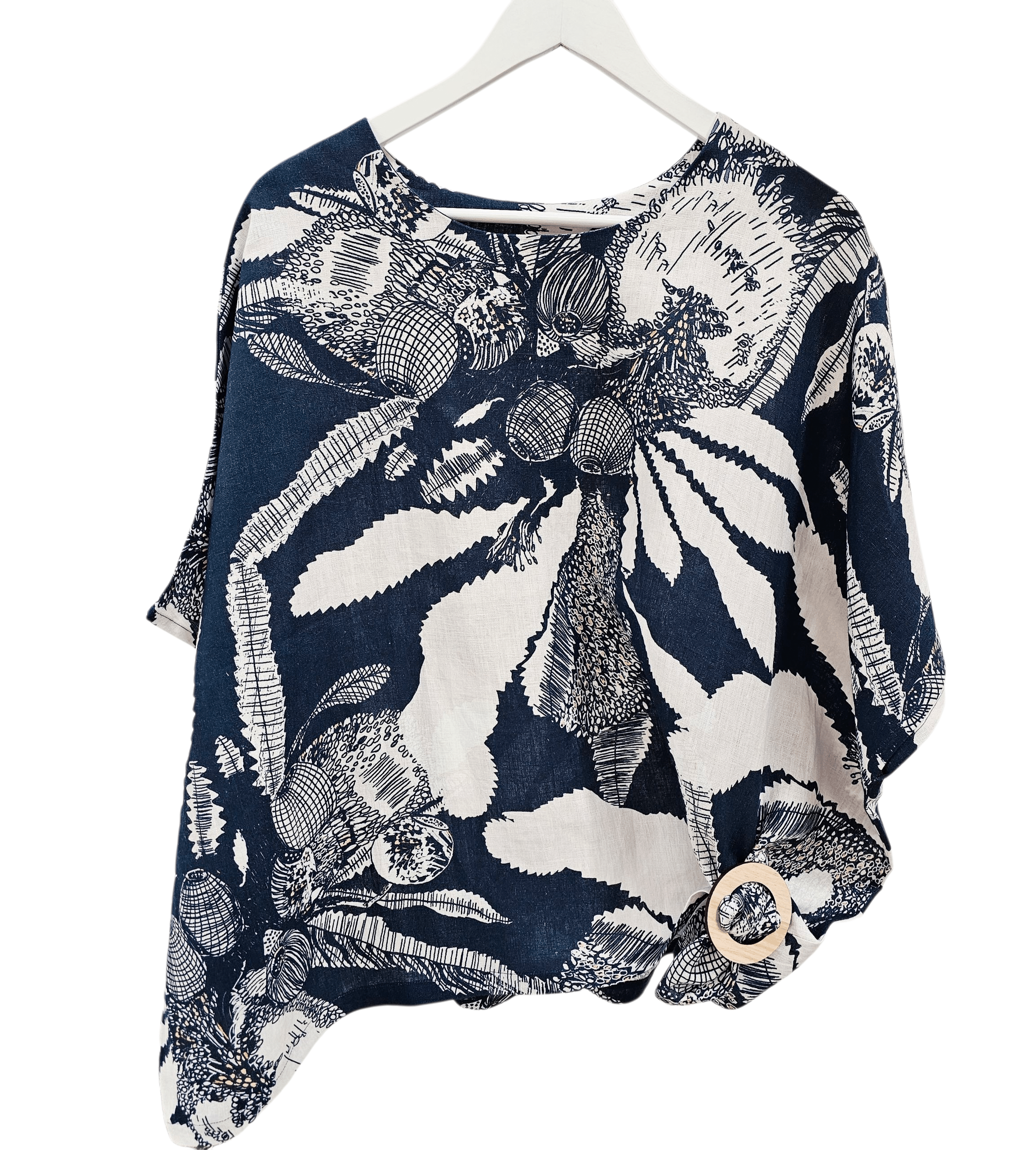 Freedom Top Pure Linen - Original Sawtooth Banksia Top The Spotted Quoll 