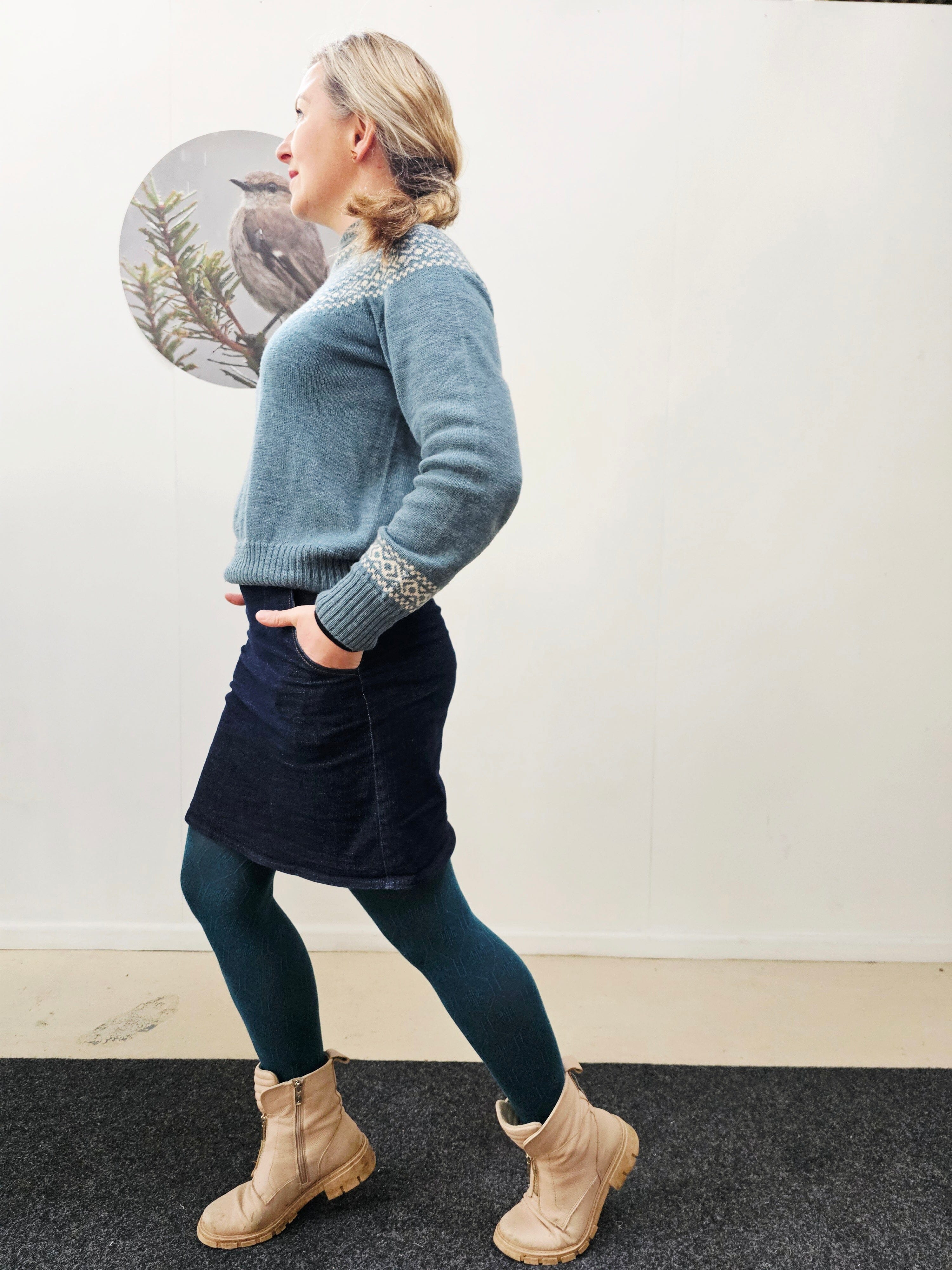 Wren A-Line Skirt - Denim Skirt The Spotted Quoll 