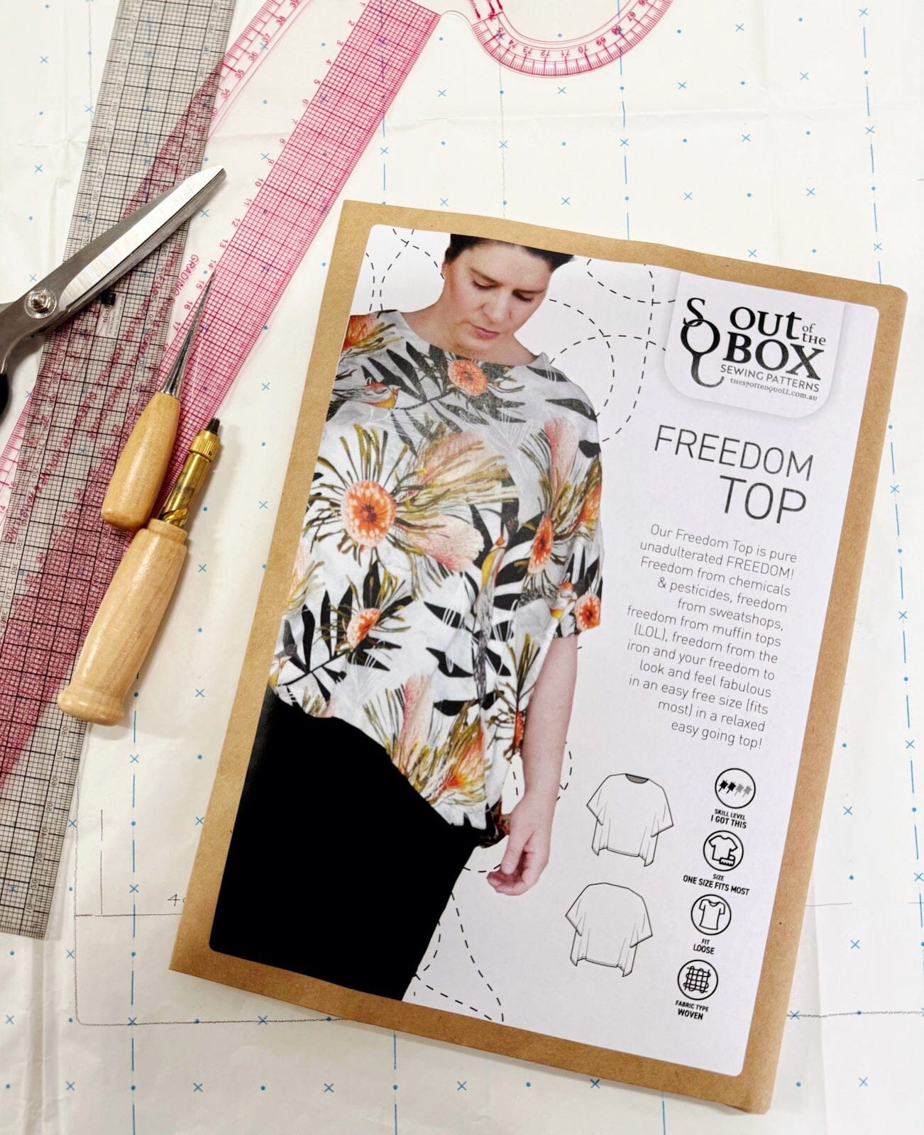 SQ Sewing Pattern - Freedom Top top pattern The Spotted Quoll 