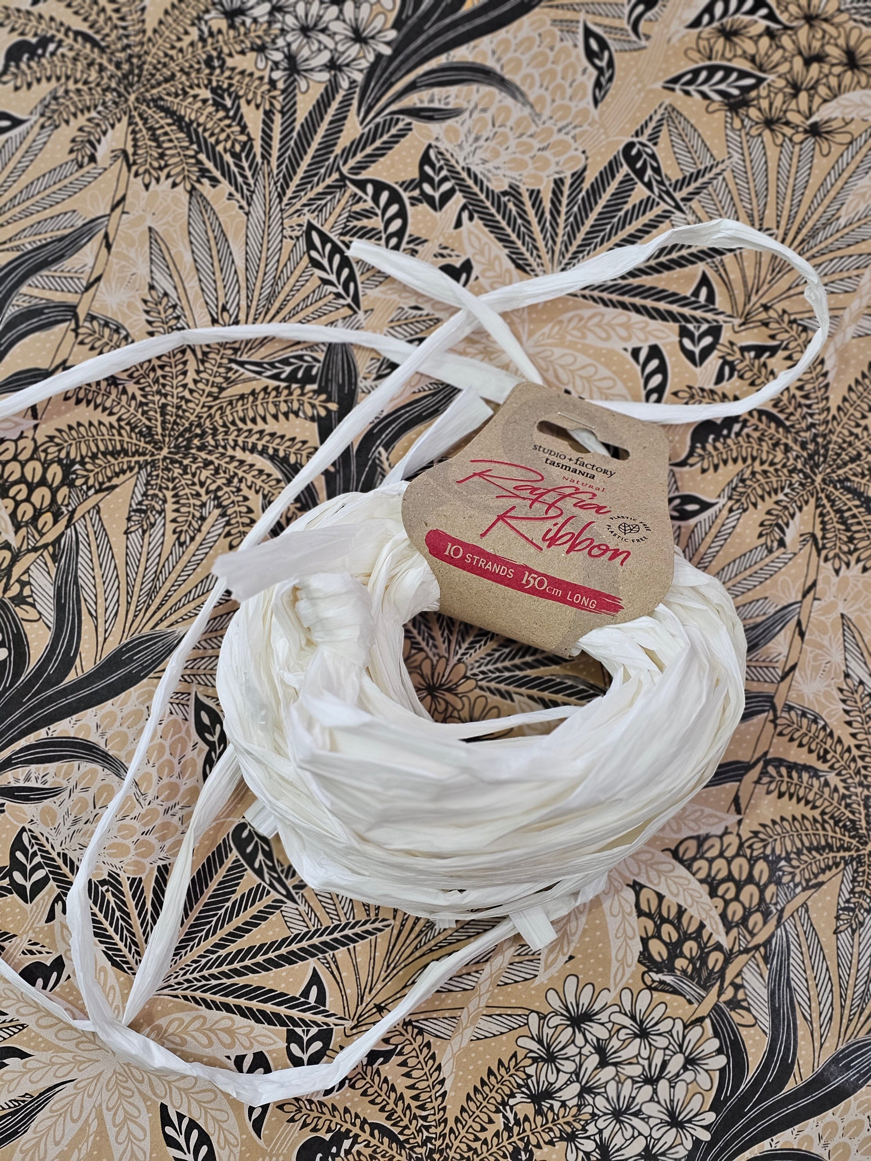 Natural Raffia Ribbon - Gift Wrapping Gift Tags & Labels The Spotted Quoll 
