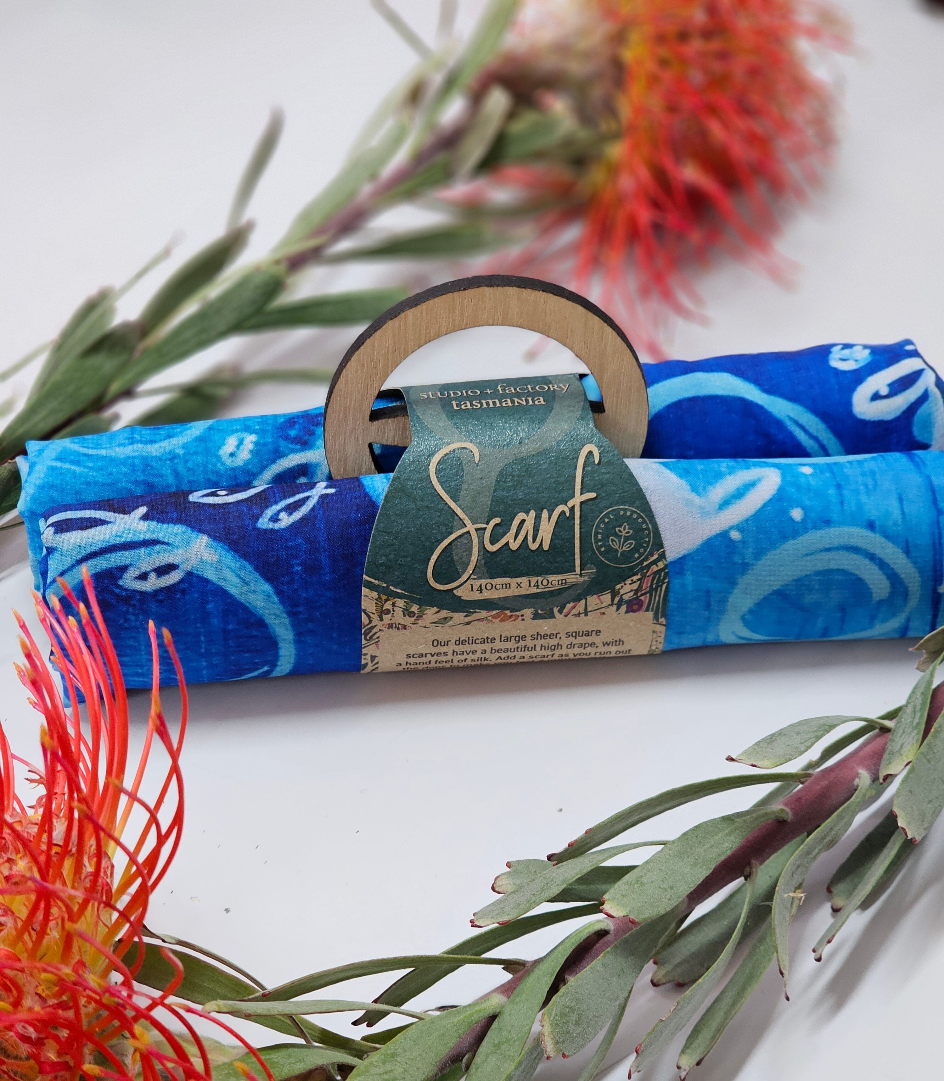 Silken Chic Scarves - Sushi Sea Scarf The Spotted Quoll Studio 