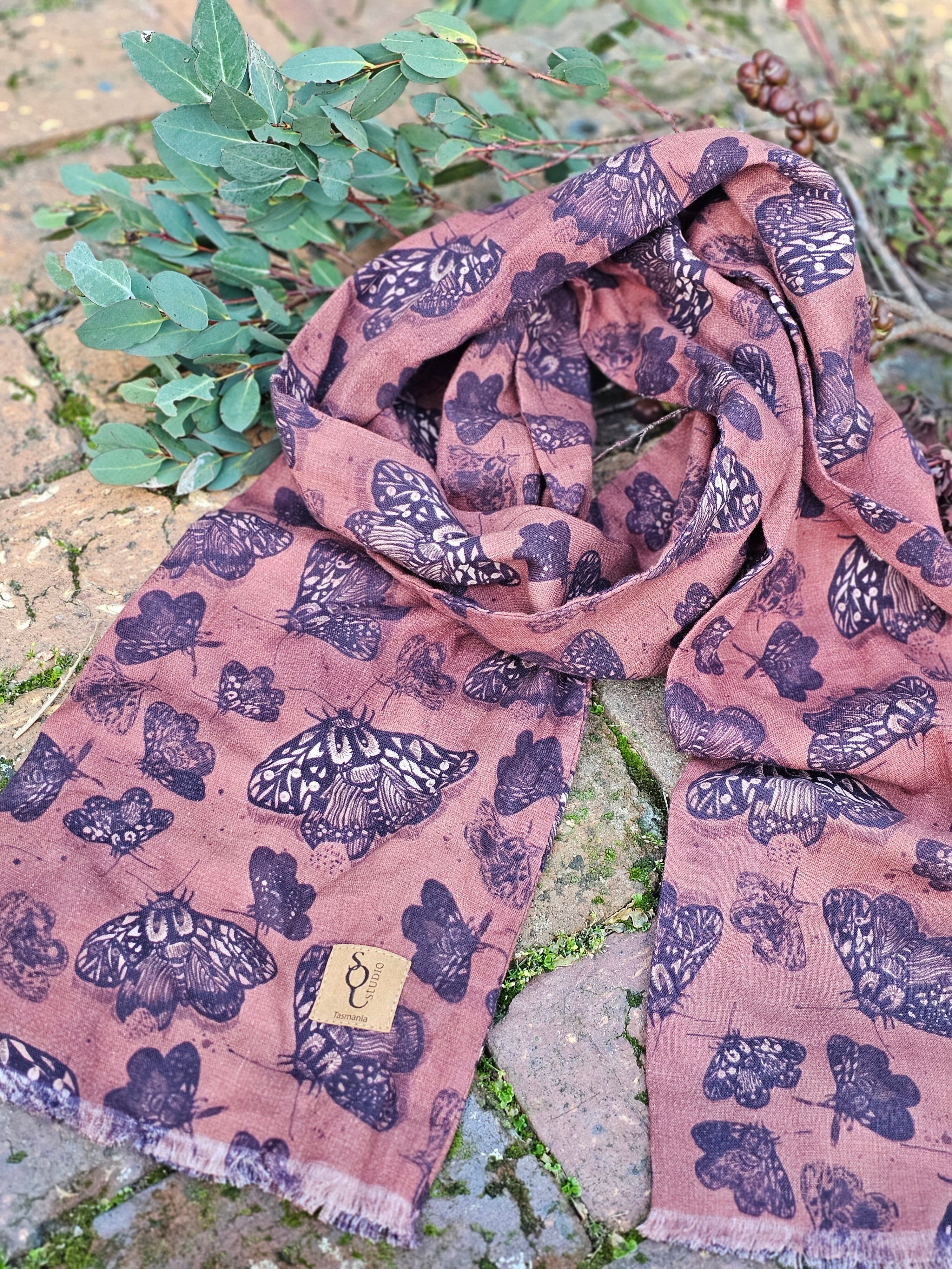 Cocoa Moth Organic Cotton Scarf scarf The Spotted Quoll 
