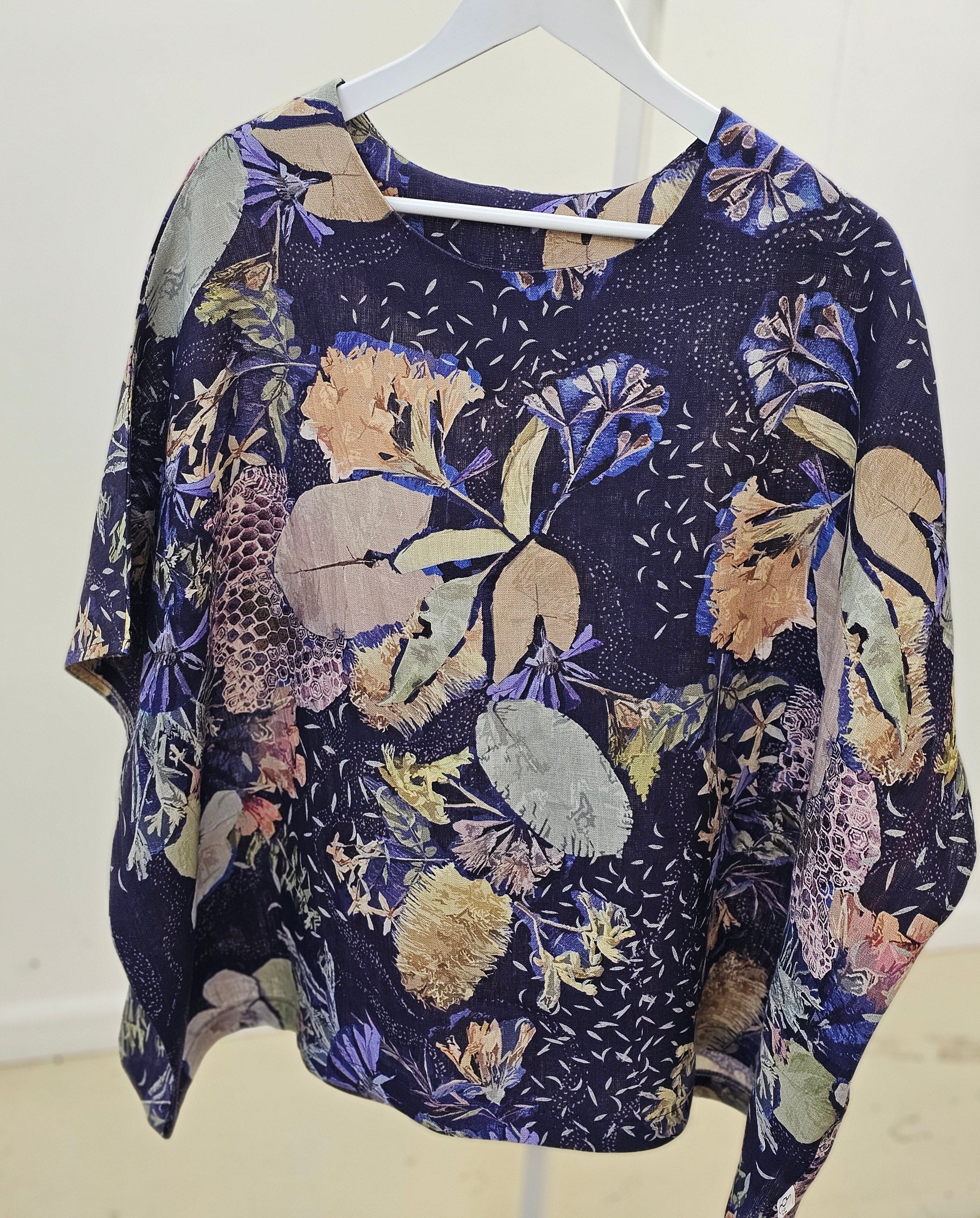Freedom Top Pure Linen - No Bee No me Top The Spotted Quoll 