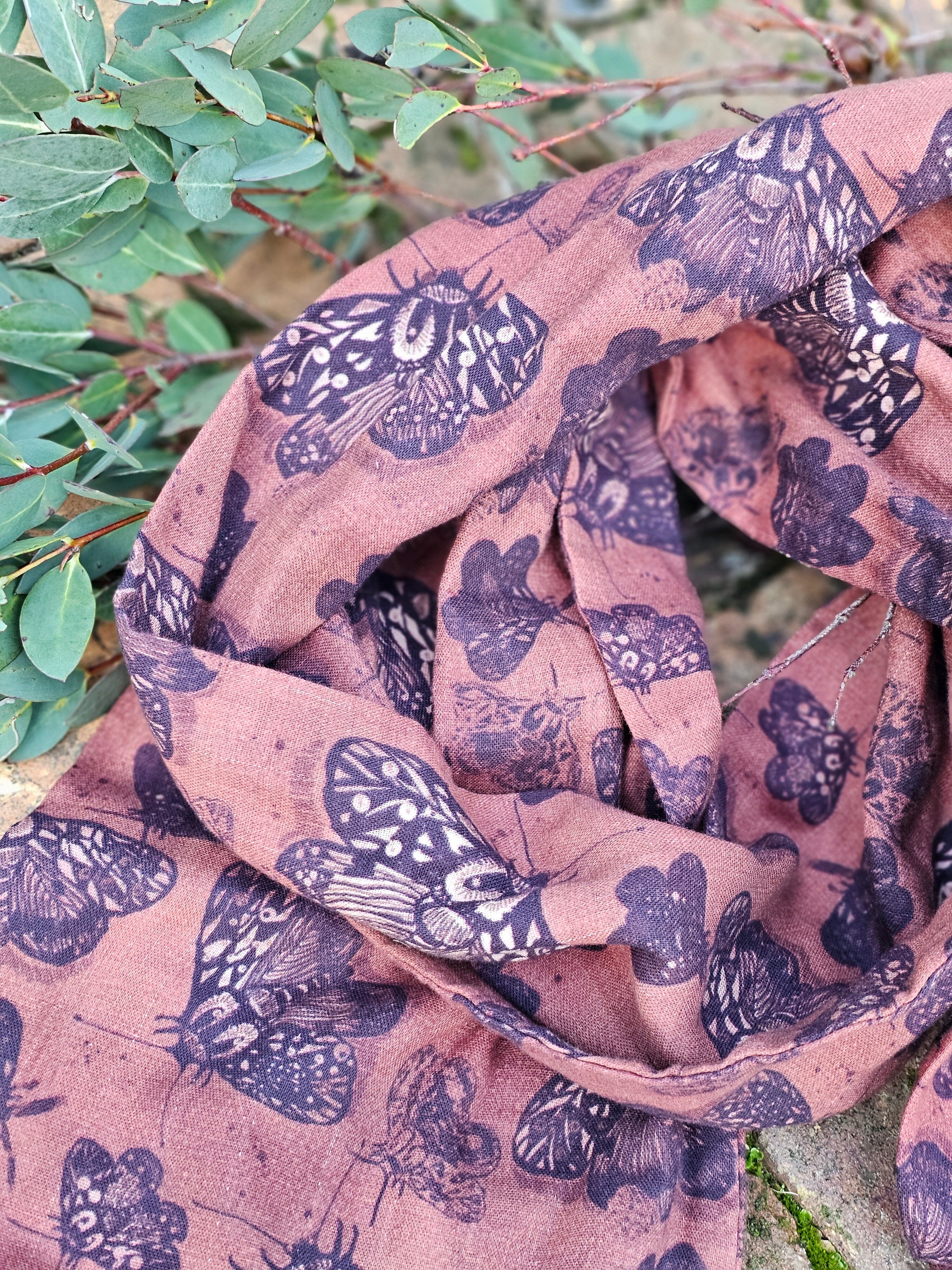 Cocoa Moth Organic Cotton Scarf scarf The Spotted Quoll 