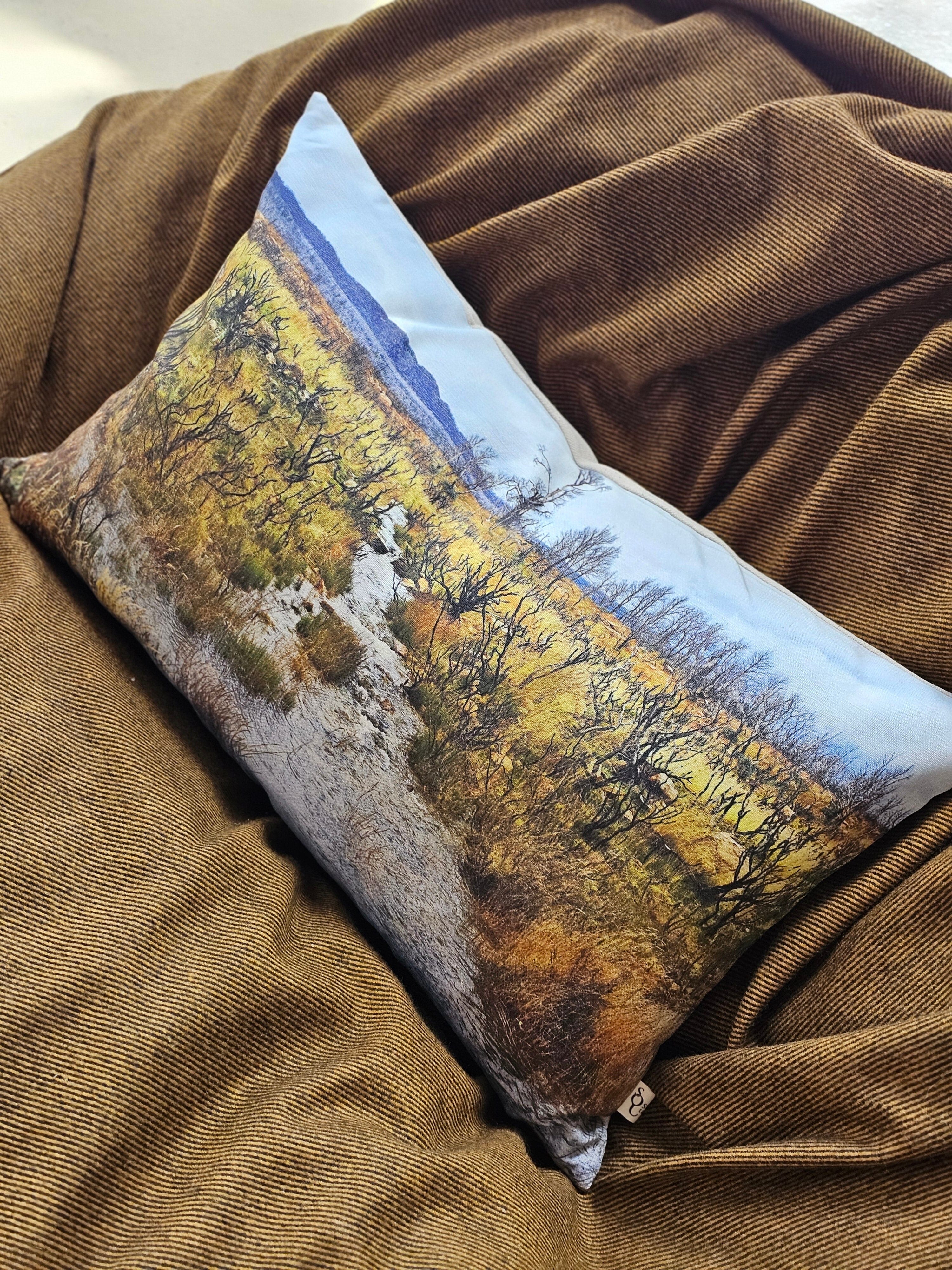 Printed Canvas Cushion - Where We Wander Cushions The Spotted Quoll 