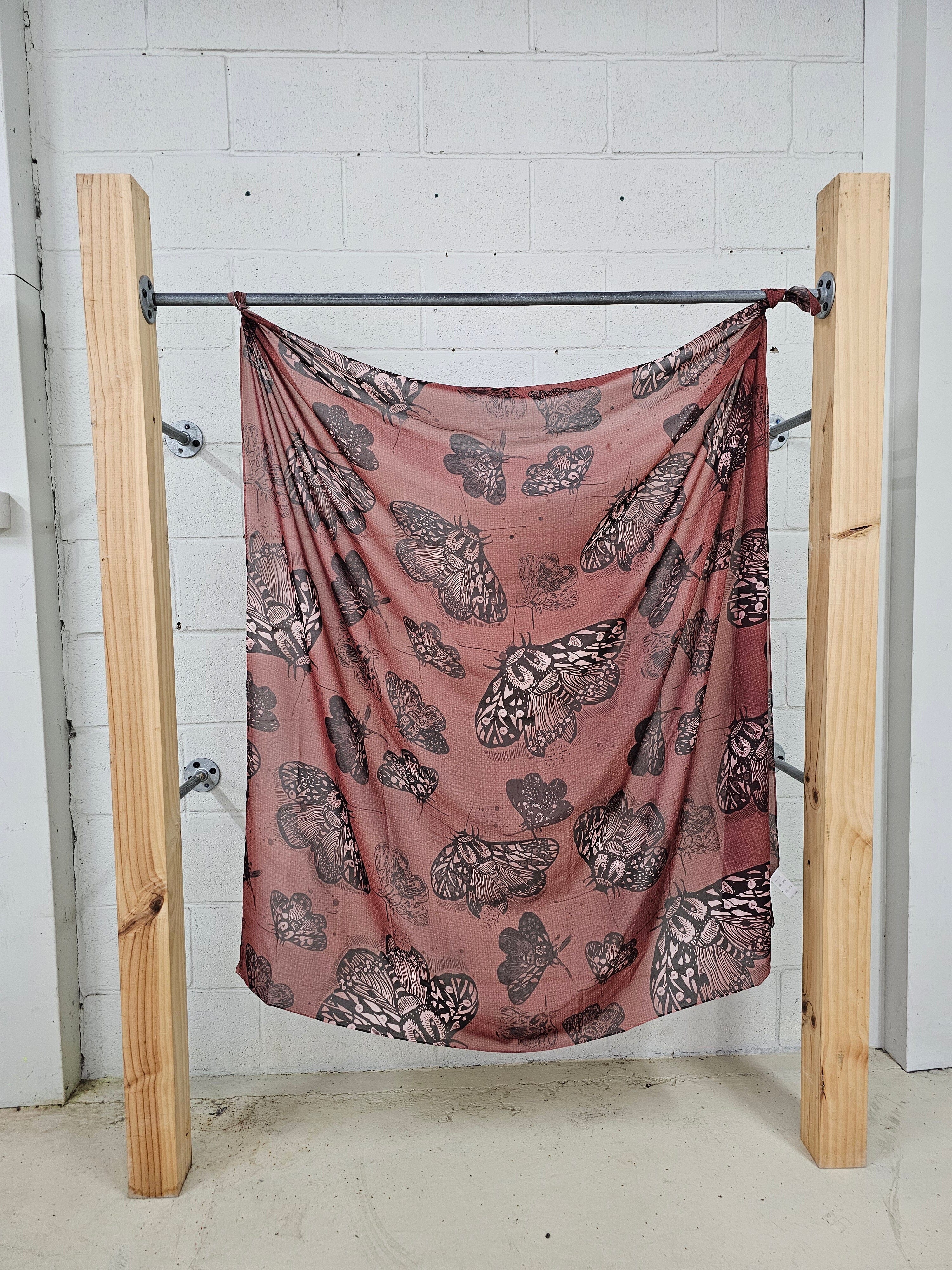 Silken Chic Scarves - Cocoa Moth Scarf The Spotted Quoll Studio 