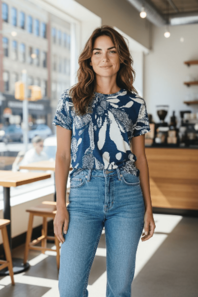 The Goodness Tee Organic Cotton Knit - Vintage Sawtooth Banksia Tee Shirt The Spotted Quoll 