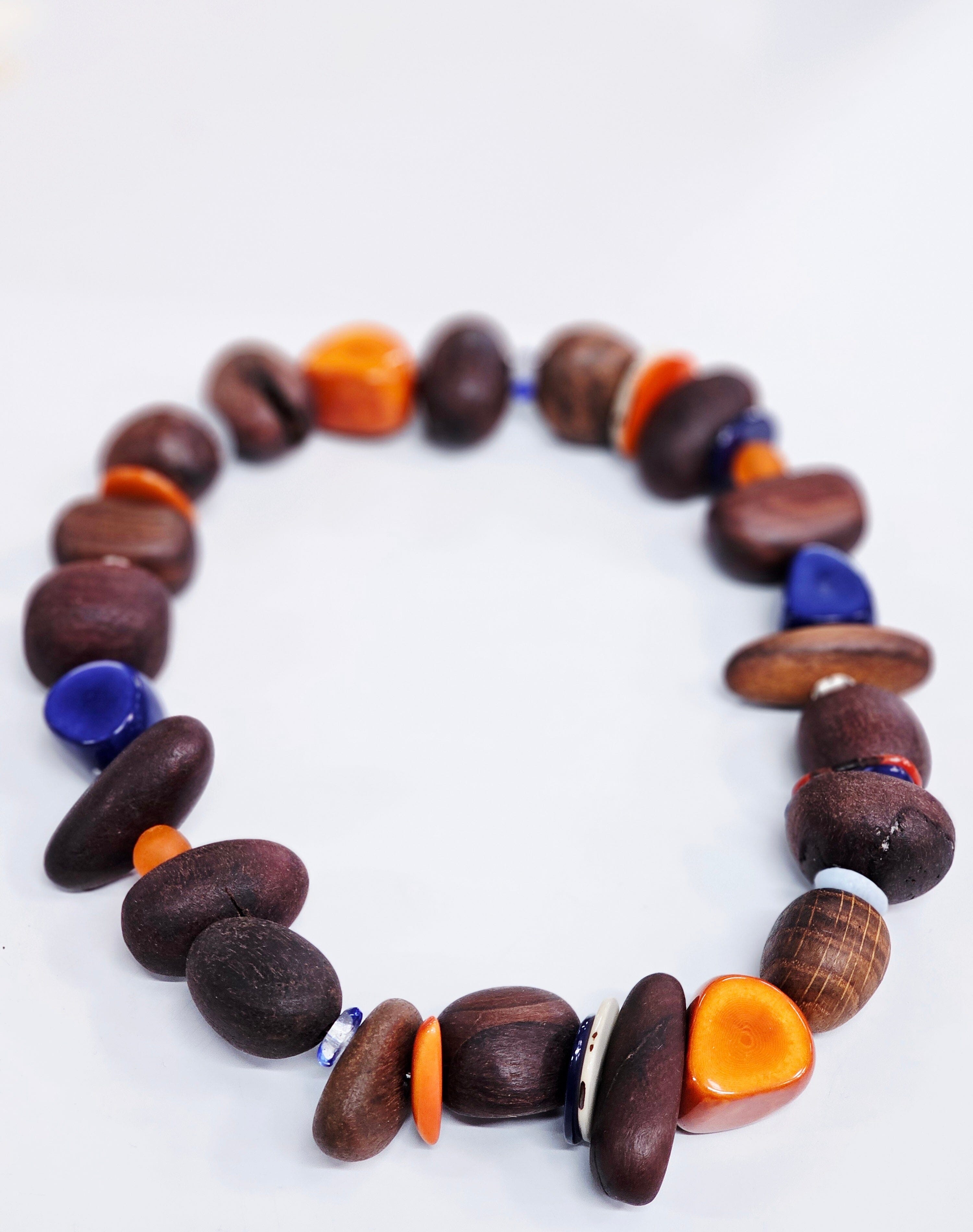 Eco Bead Necklace - Fakington Wild Eco Beads The Spotted Quoll Rock Pool 