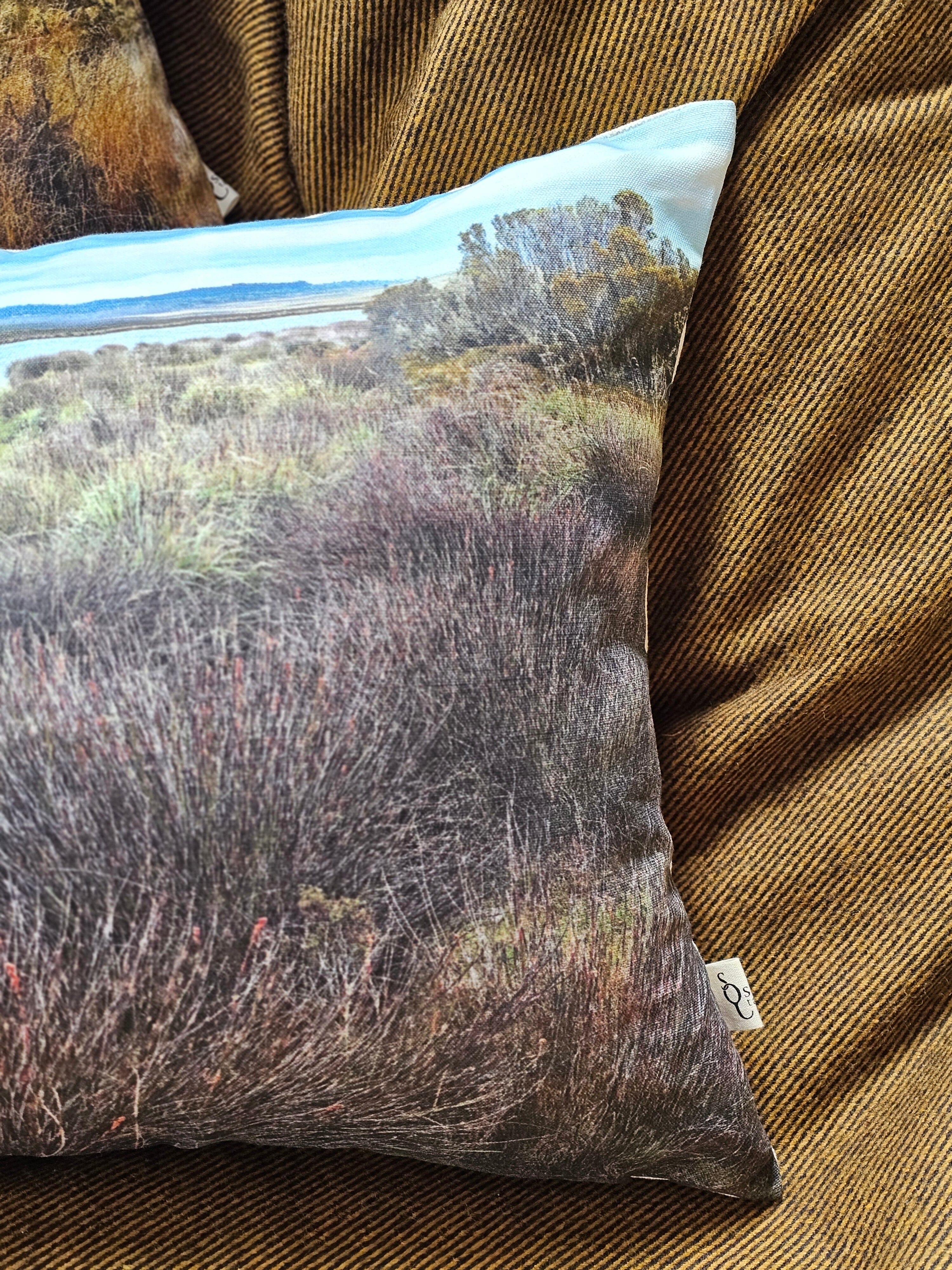 Printed Canvas Cushion - Where We Fish Cushions The Spotted Quoll 