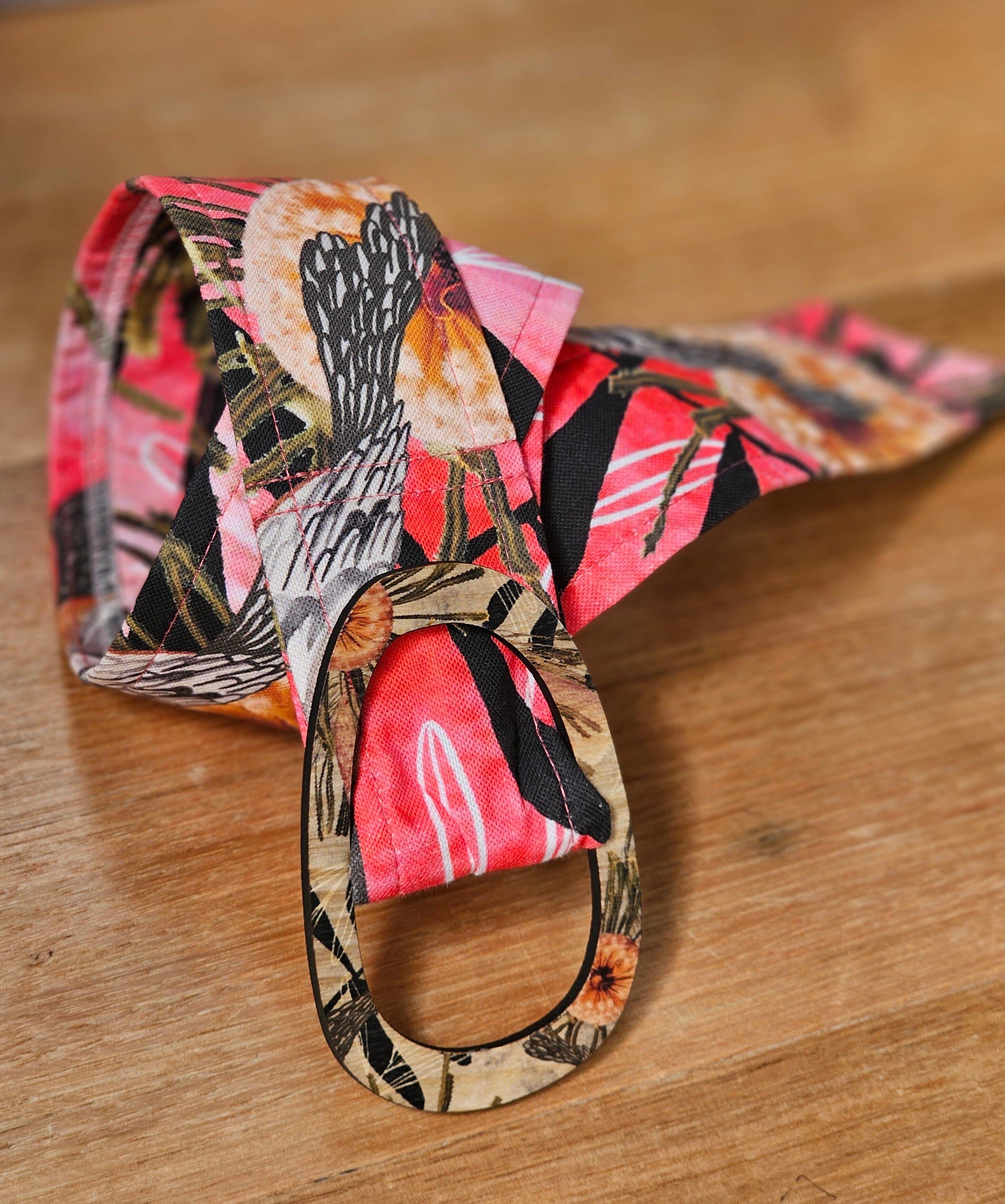 Tasmanian Oak Belts - Printed Organic Linen Belt Buckles The Spotted Quoll 