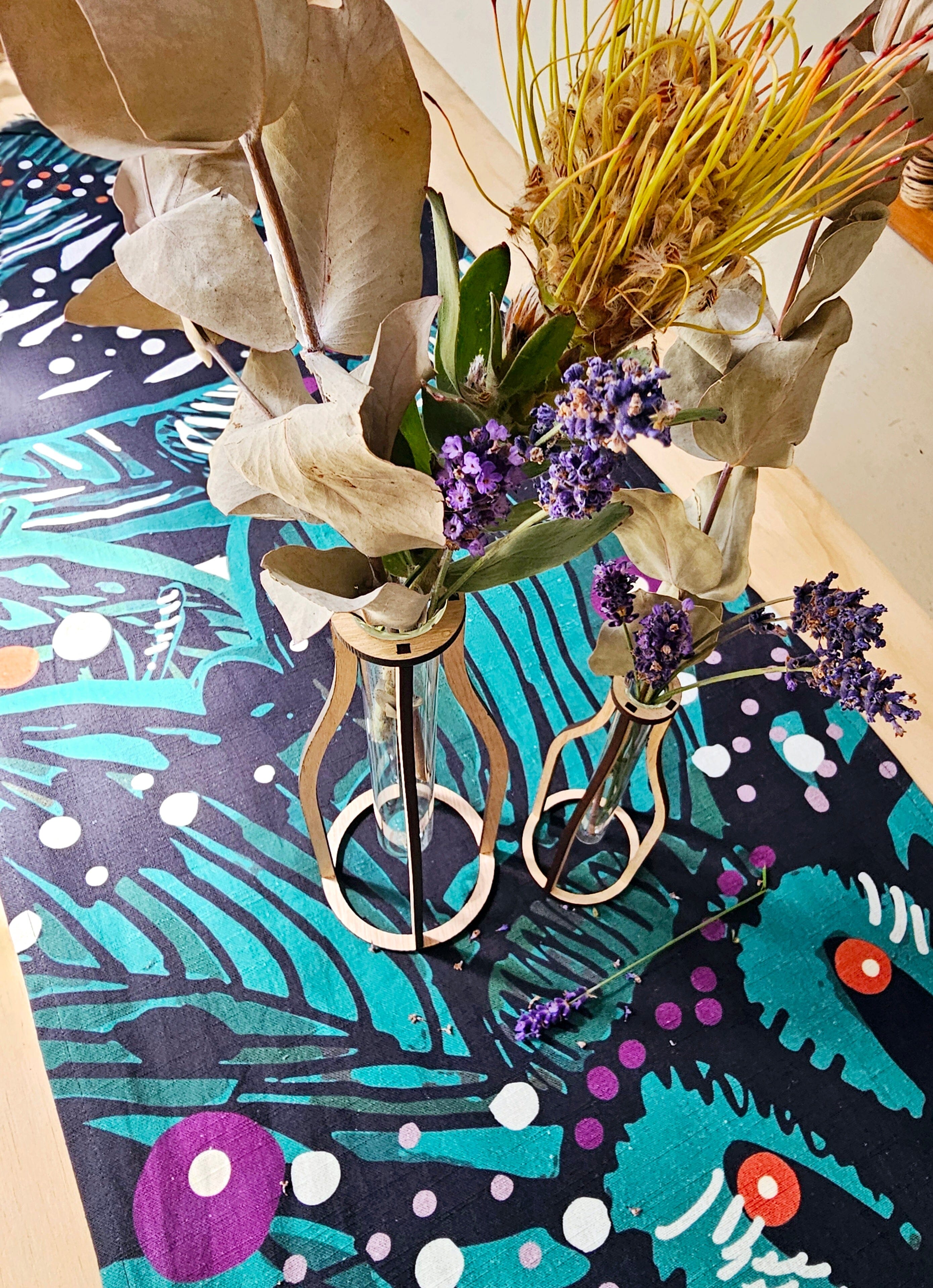 Organic Linen Table Runner -Tiger Moth table runners The Spotted Quoll 