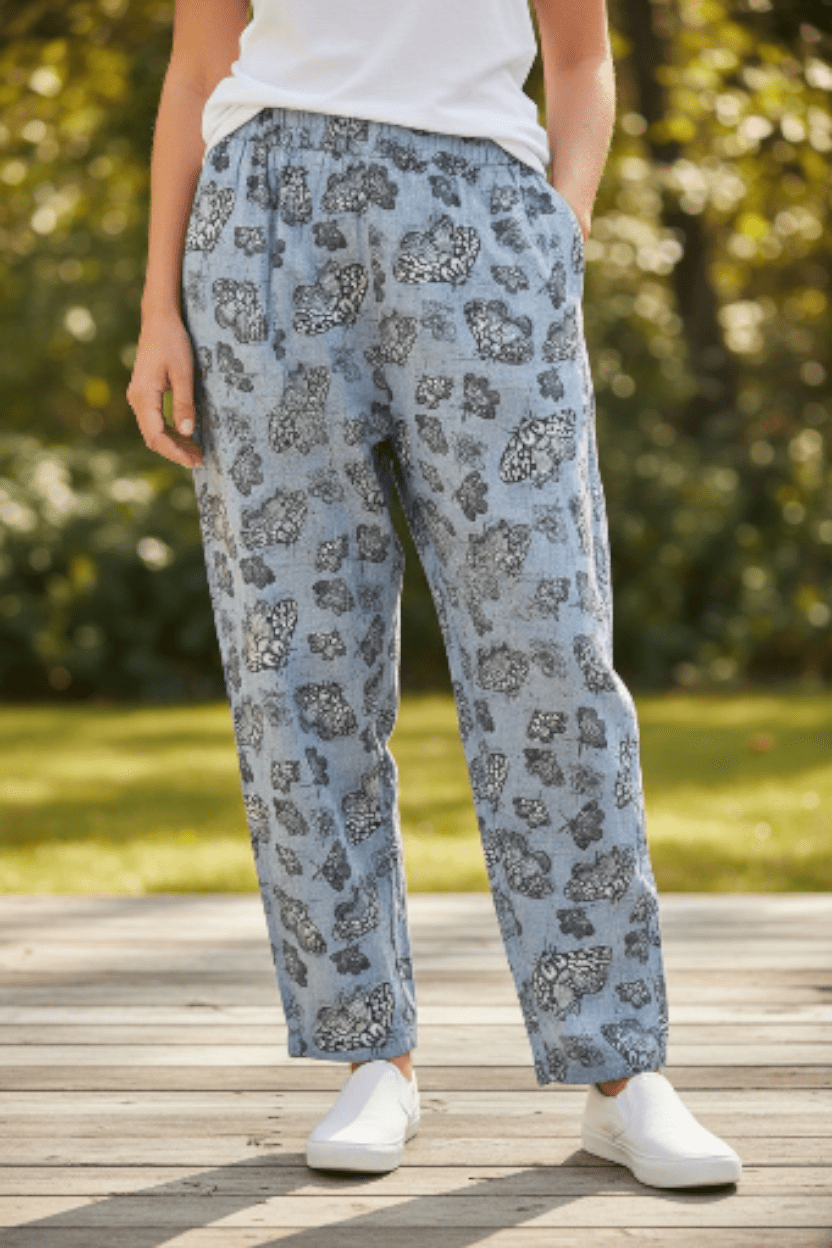 Boss Pant Organic 100% Linen - Slate Moth Pants The Spotted Quoll 