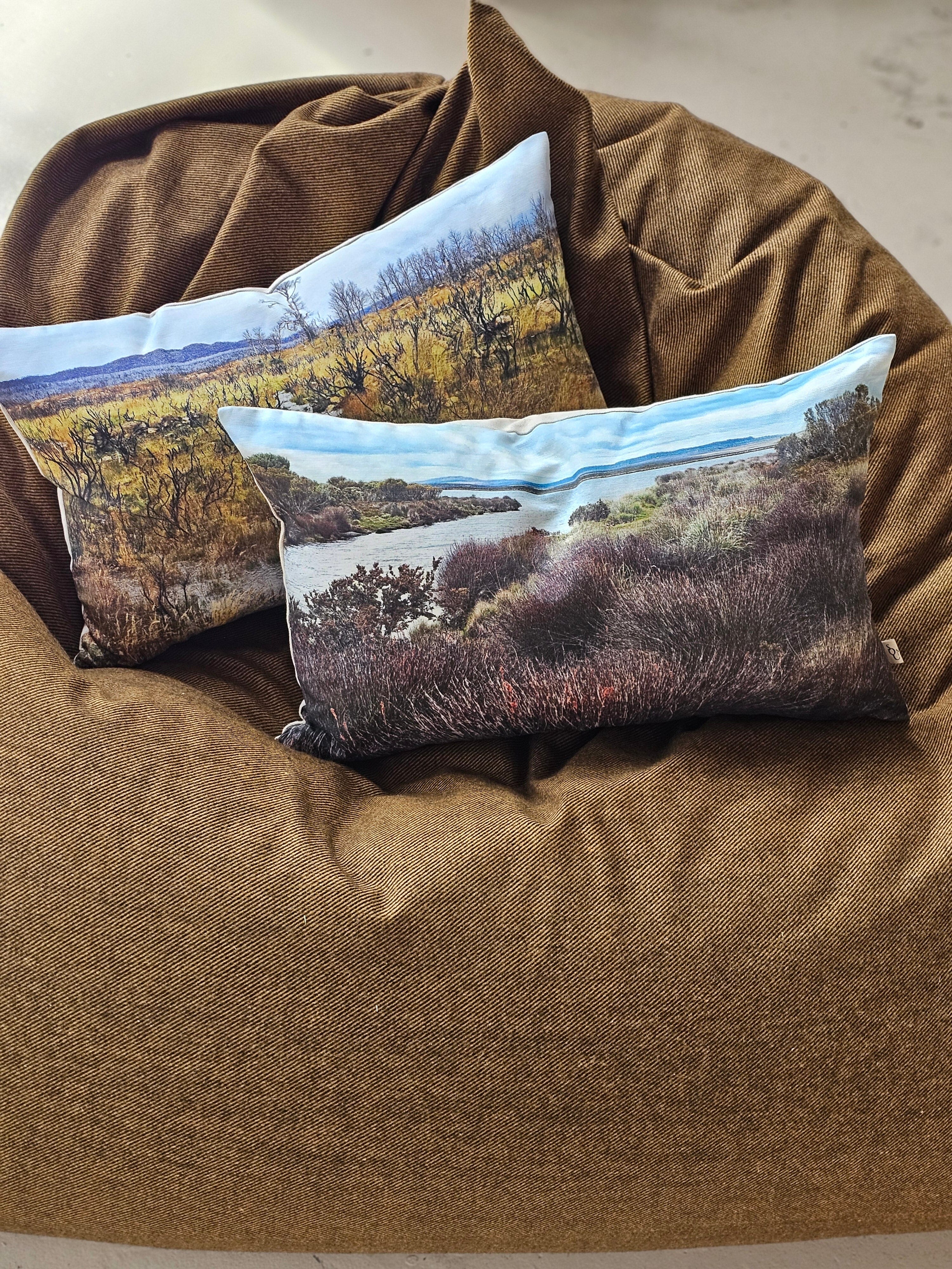 Printed Canvas Cushion - Where We Fish Cushions The Spotted Quoll 