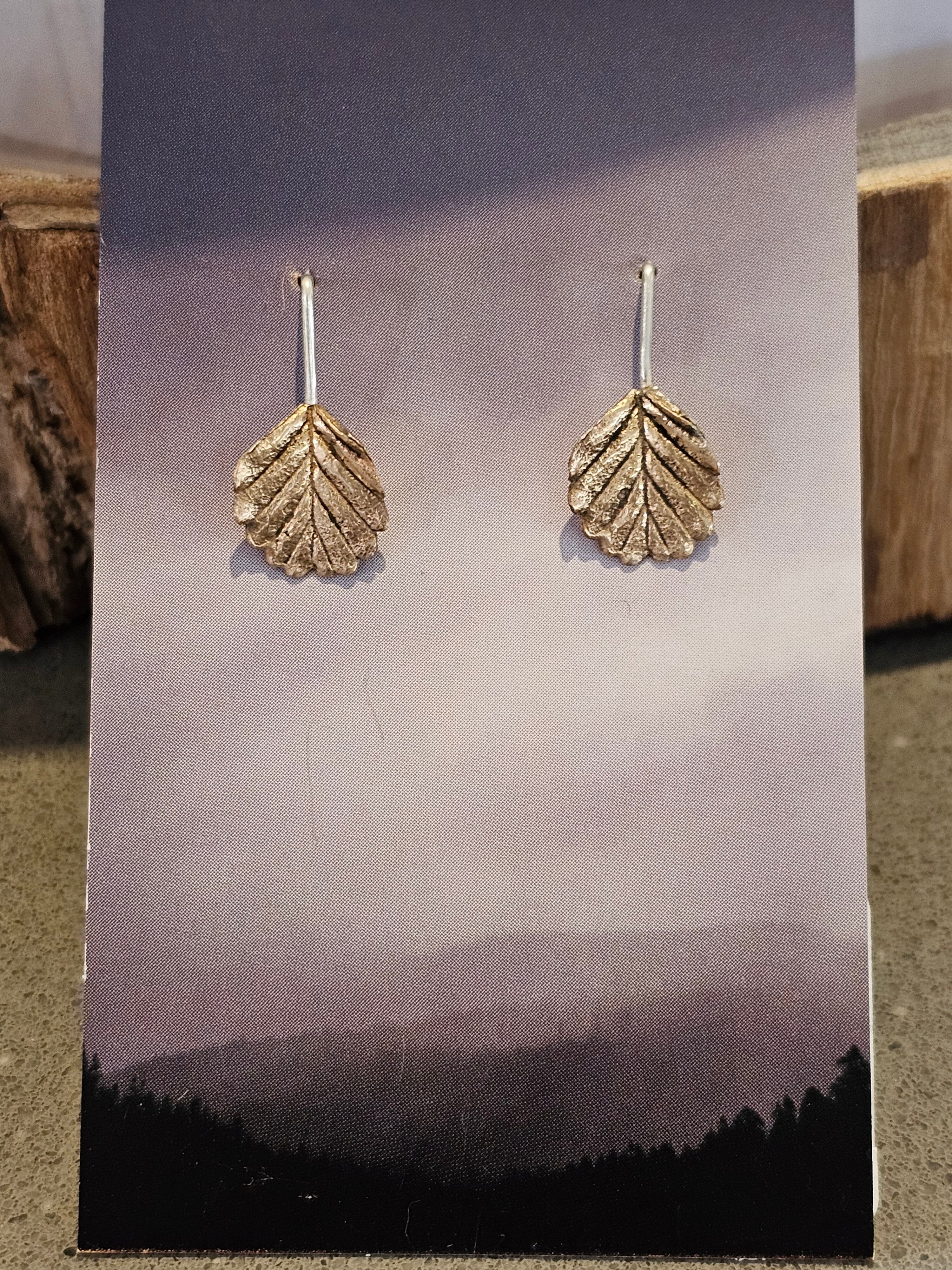 Fagus Leaf Earrings - Janny McKinnon Jewellery Janny Mckinnon 