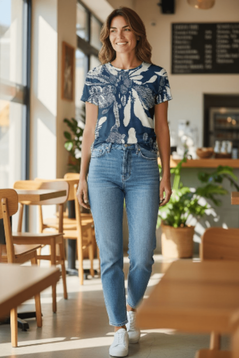 The Goodness Tee Organic Cotton Knit - Vintage Sawtooth Banksia Tee Shirt The Spotted Quoll 