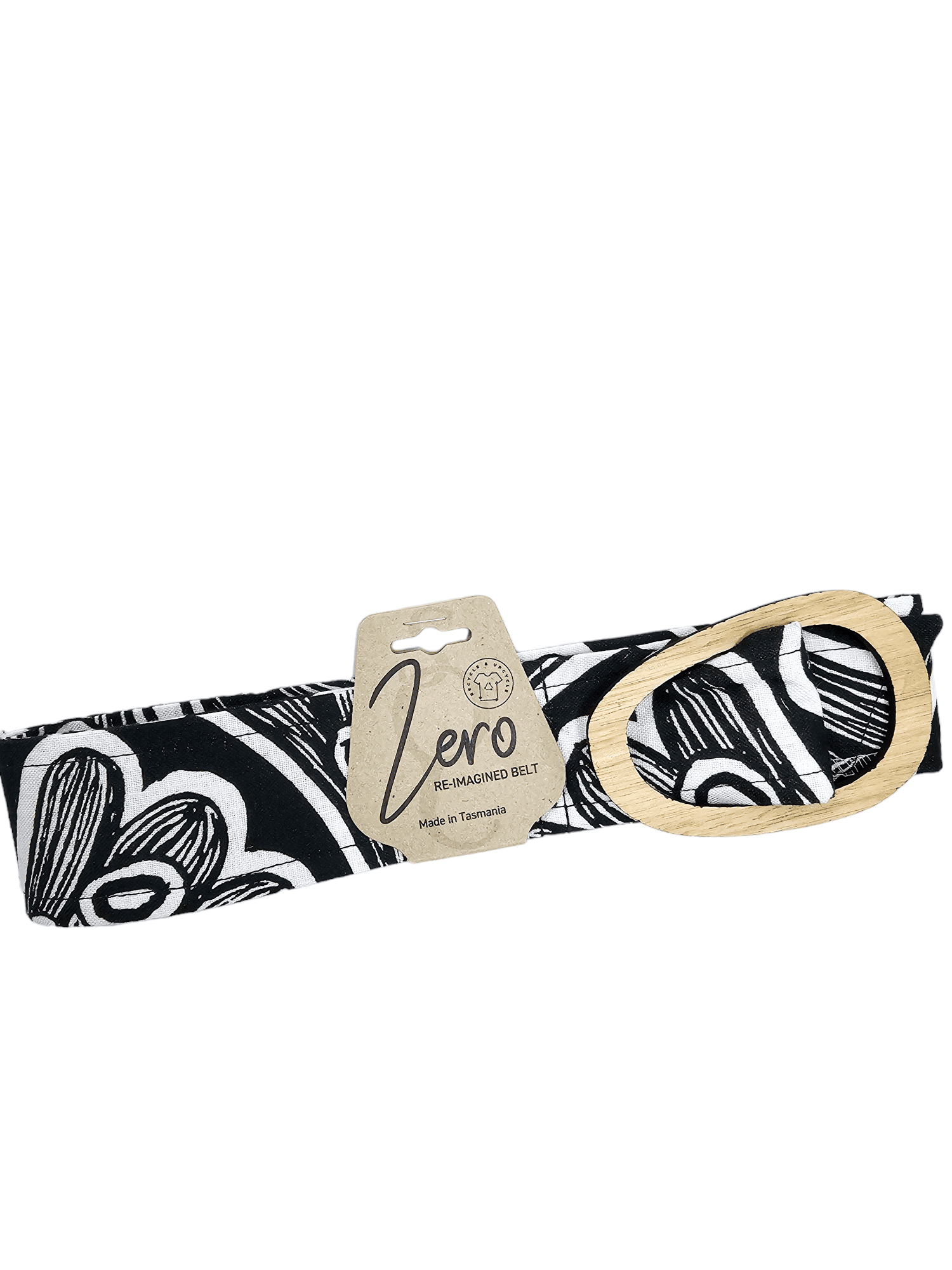 Tasmanian Oak Belts - Printed Organic Linen SALE Belt Buckles The Spotted Quoll 