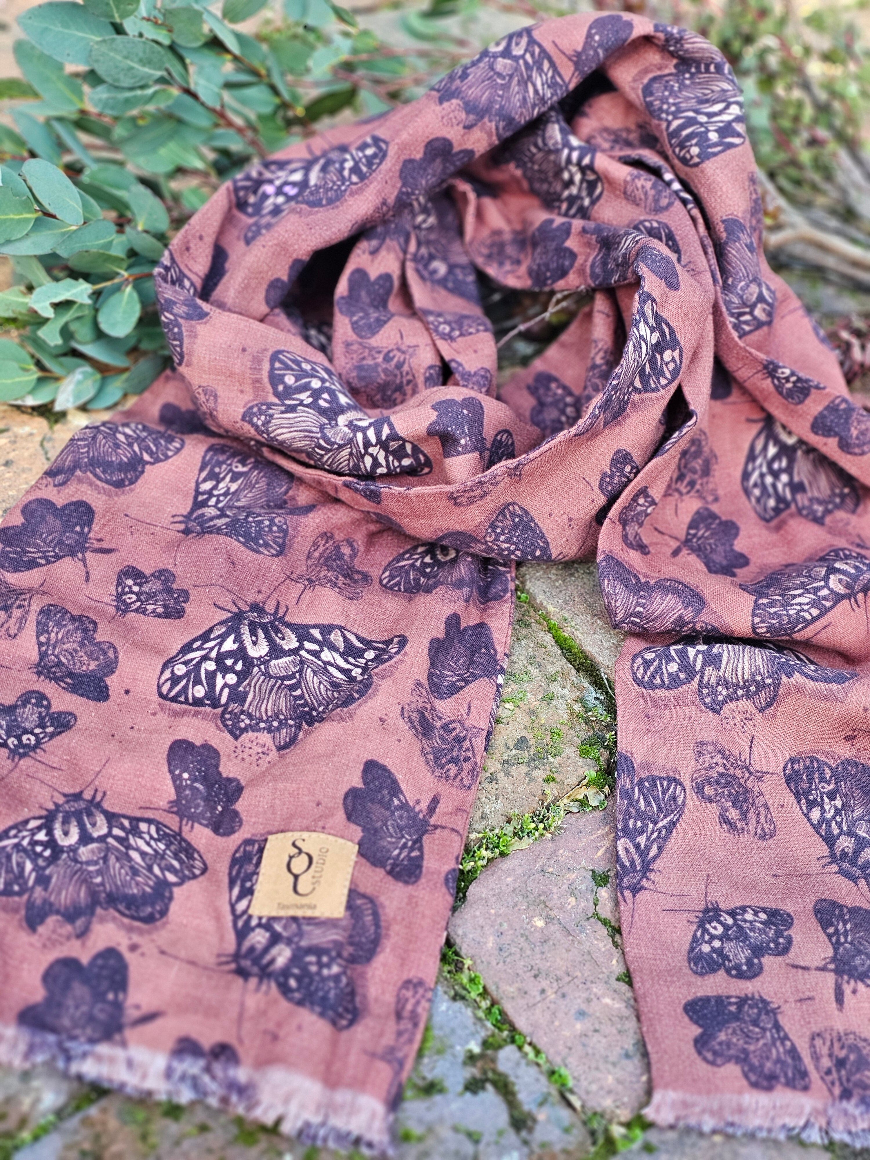 Cocoa Moth Organic Cotton Scarf scarf The Spotted Quoll 