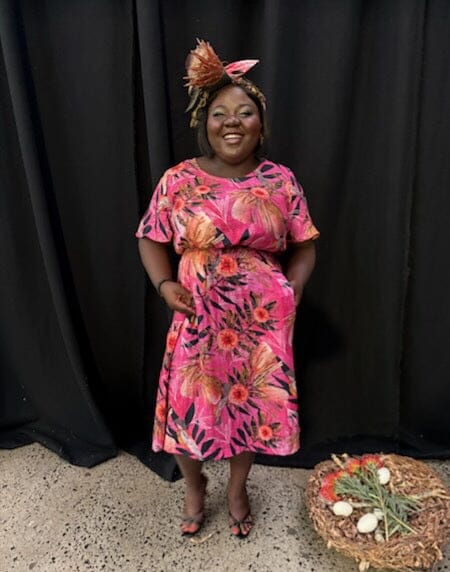 Frankie Shirred Skirt - Pink Summer Bouquet Skirt The Spotted Quoll 