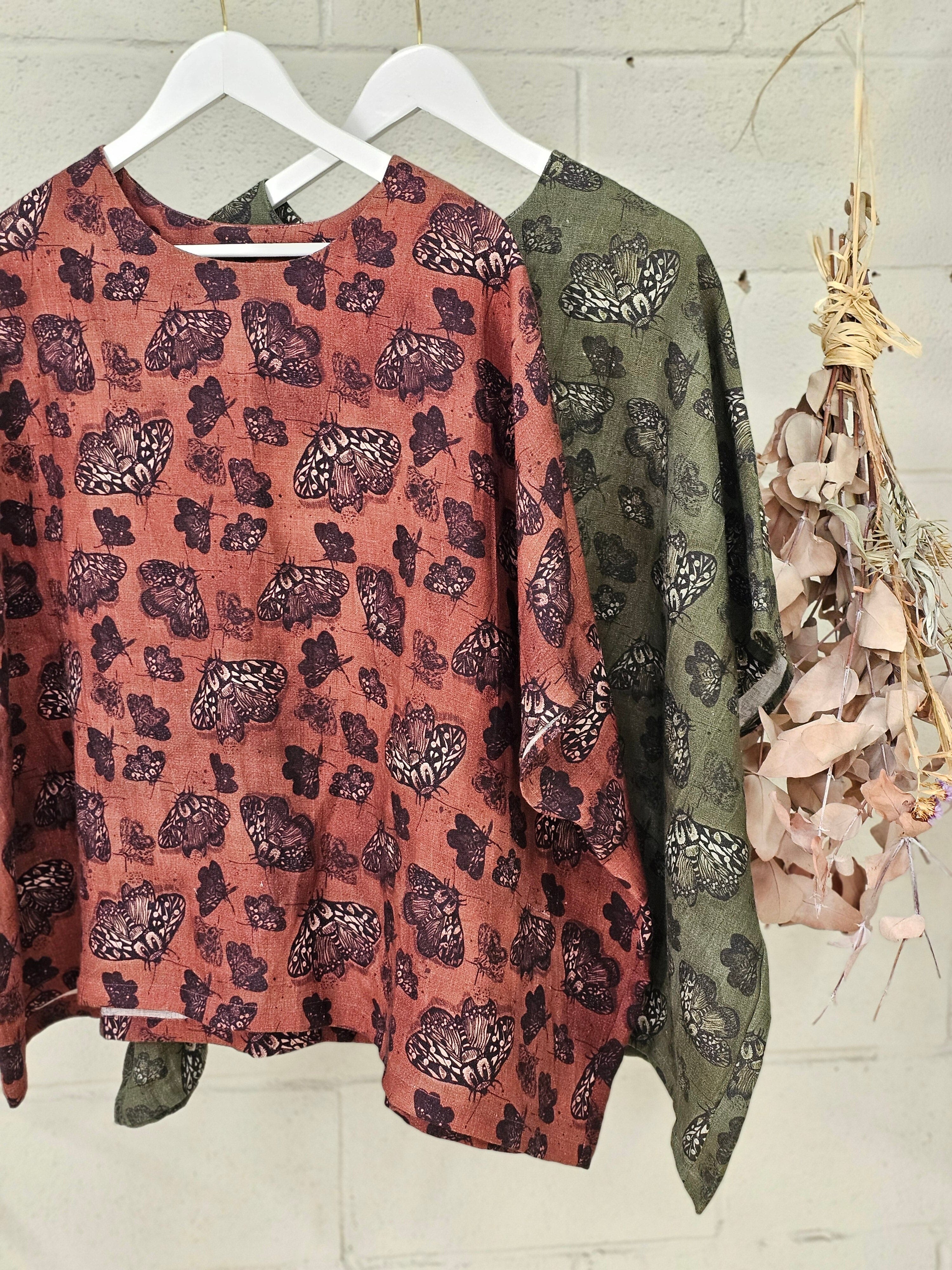 Freedom Top Pure Linen - Cocoa Moth Top The Spotted Quoll 