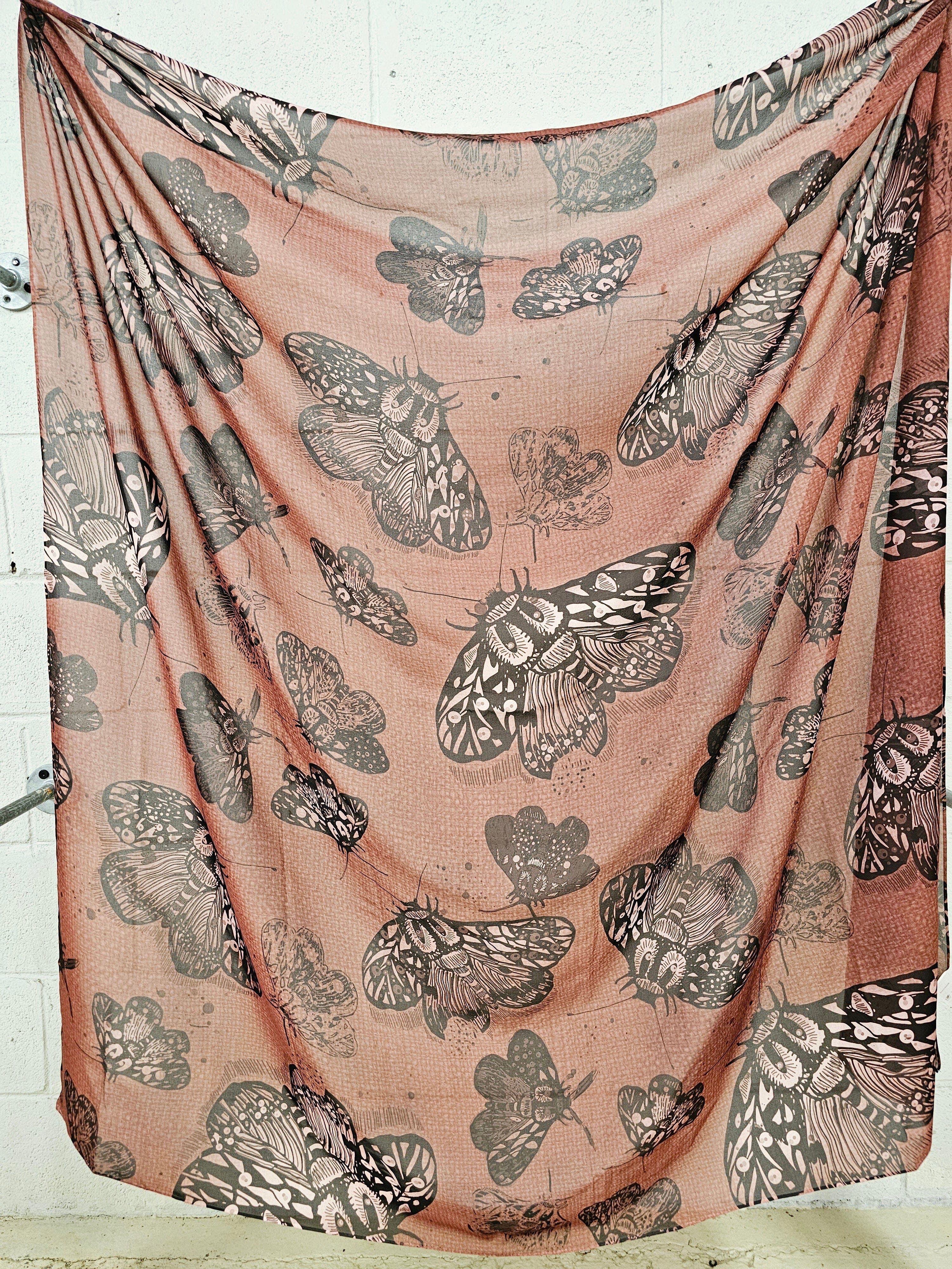 Silken Chic Scarves - Cocoa Moth Scarf The Spotted Quoll Studio 