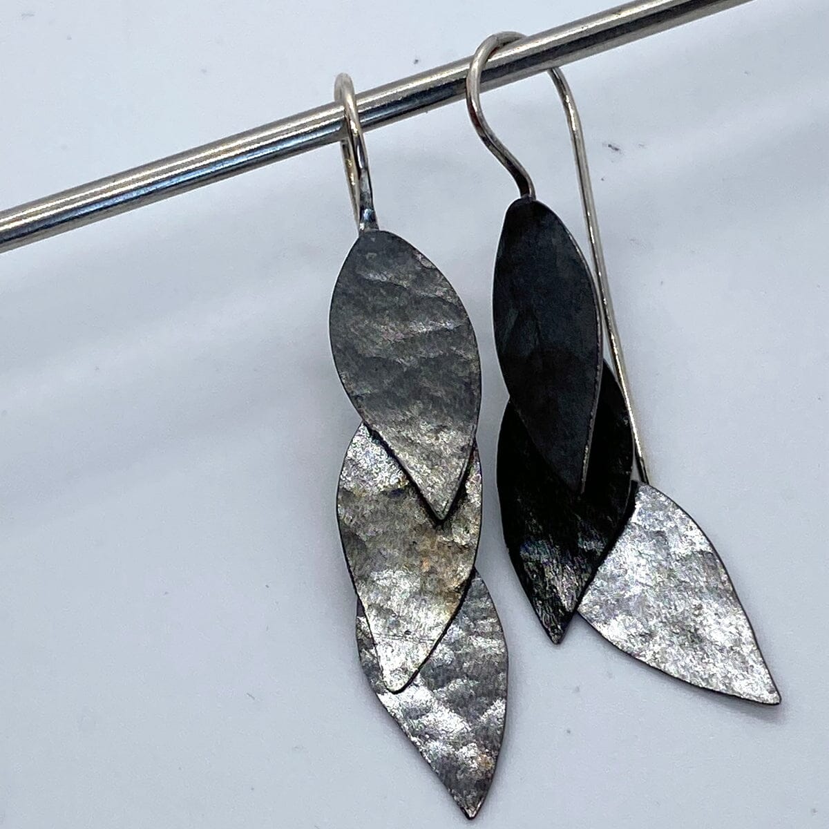 Rare & Beautiful - Leaf Earrings Earrings The rare and Beautiful Three Leaf Earrings Oxidised Copper 