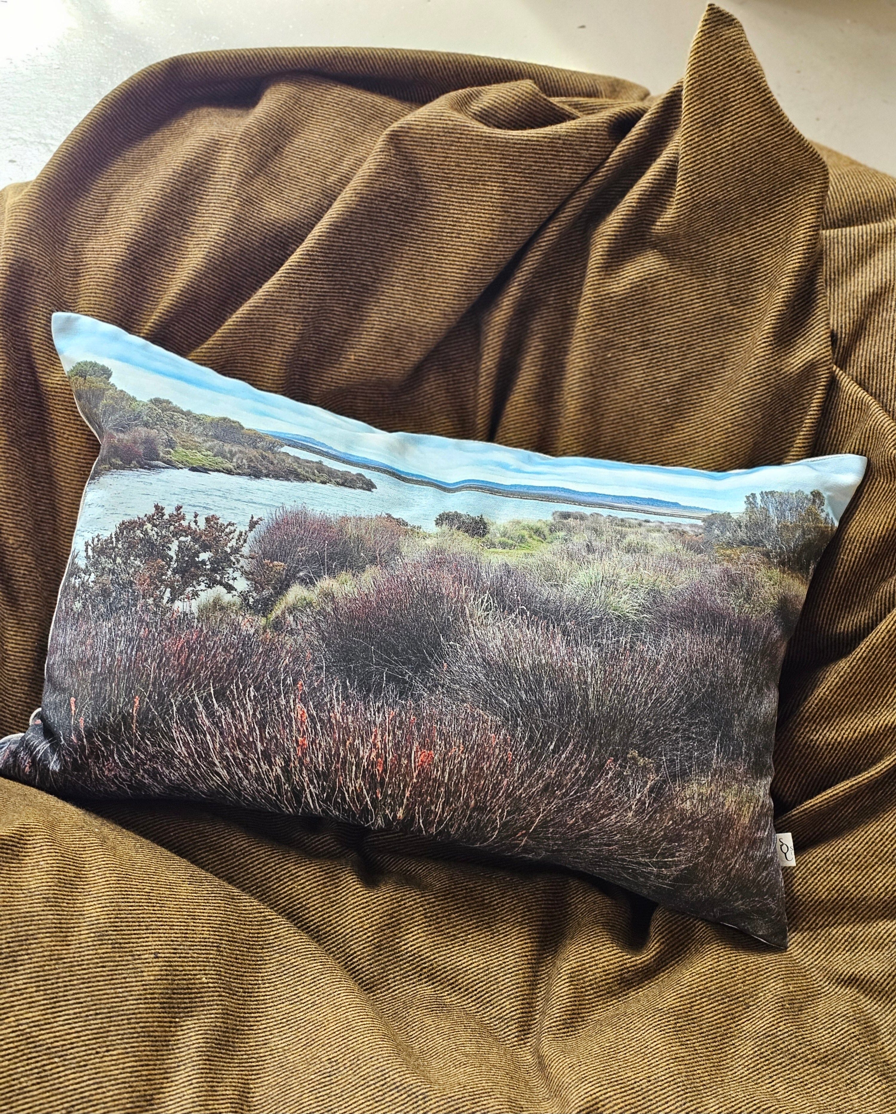 Printed Canvas Cushion - Where We Fish Cushions The Spotted Quoll 