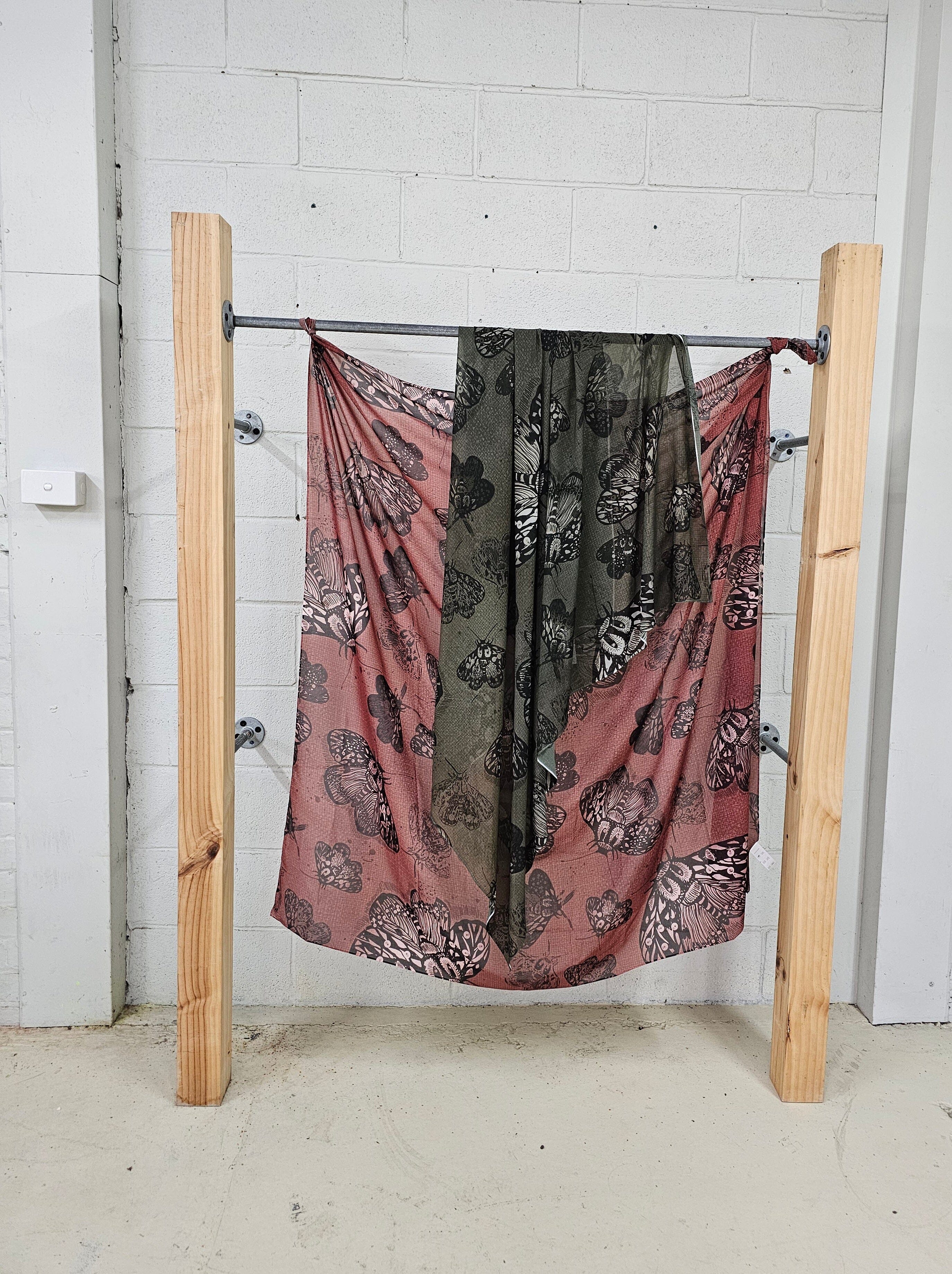 Silken Chic Scarves - Cocoa Moth Scarf The Spotted Quoll Studio 