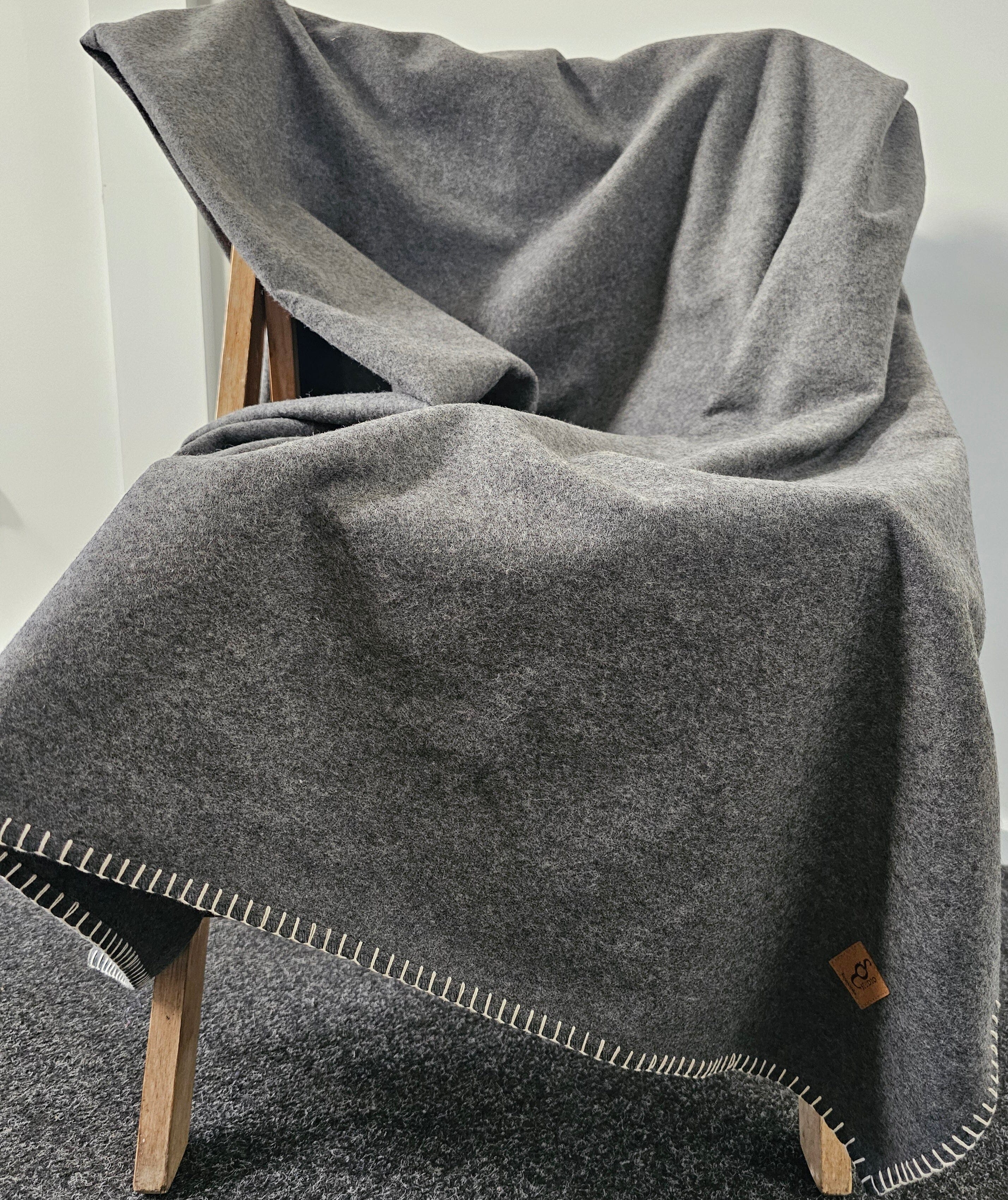 Organic Wool Felt Throw - SQ Studio Throws The Spotted Quoll 