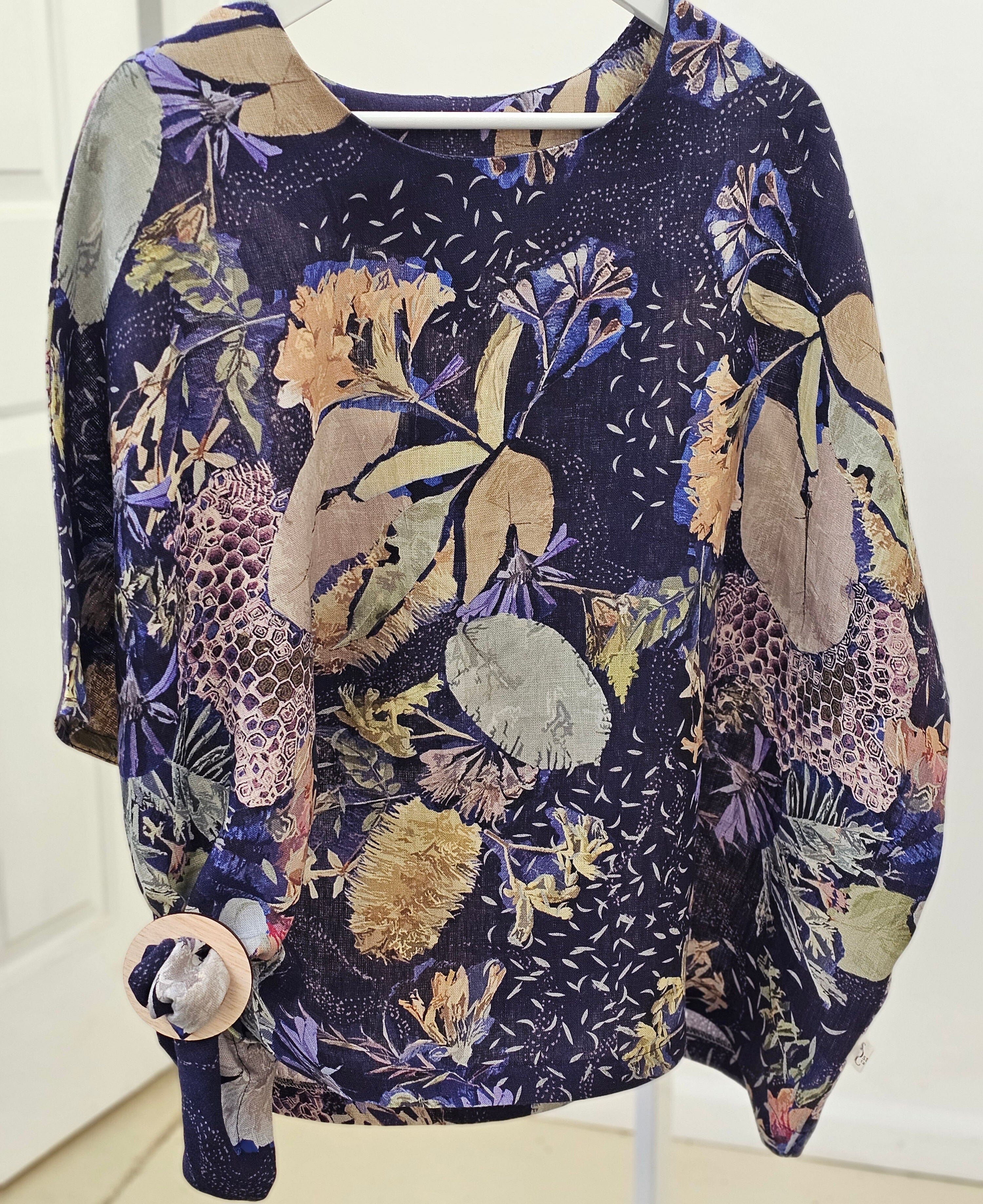 Freedom Top Pure Linen - No Bee No me Top The Spotted Quoll 