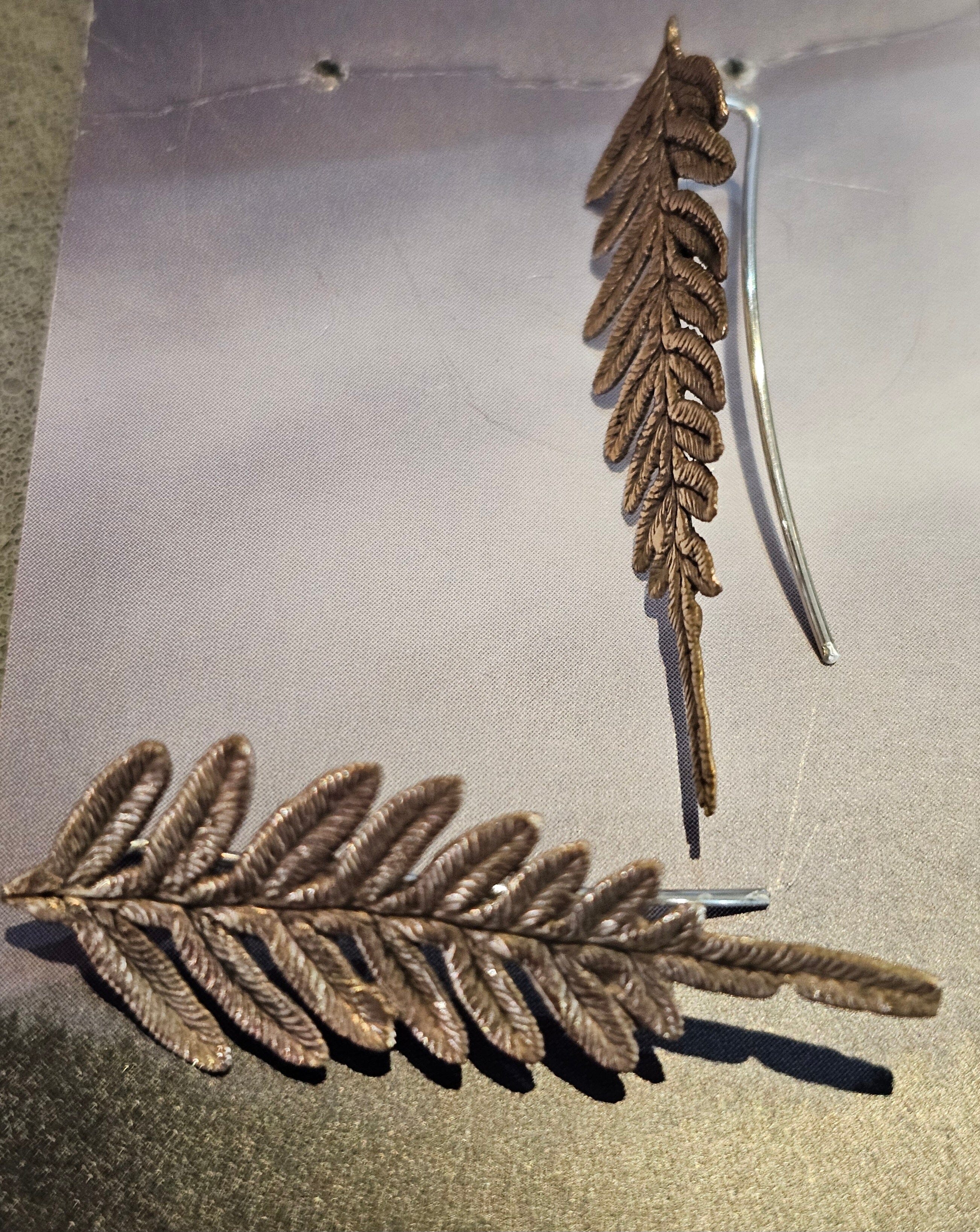 Bracken Fern Jewellery- Janny Mckinnon Earrings Janny Medium Bronze Fern Earrings 