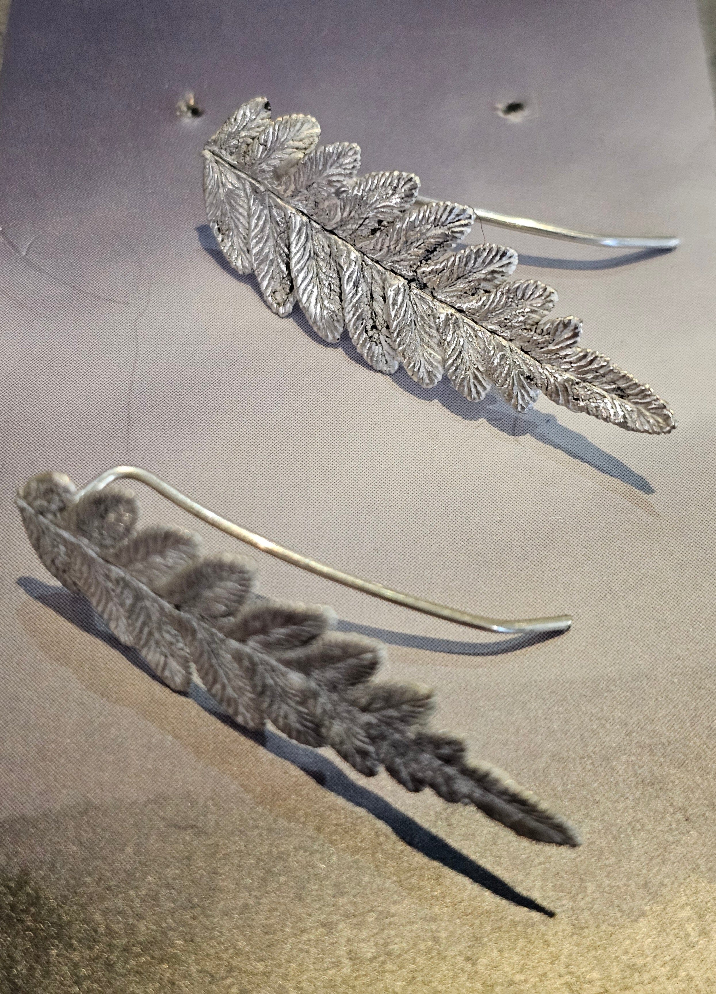 Bracken Fern Jewellery- Janny Mckinnon Earrings Janny Sterling Silver Fern Hook Earrings 