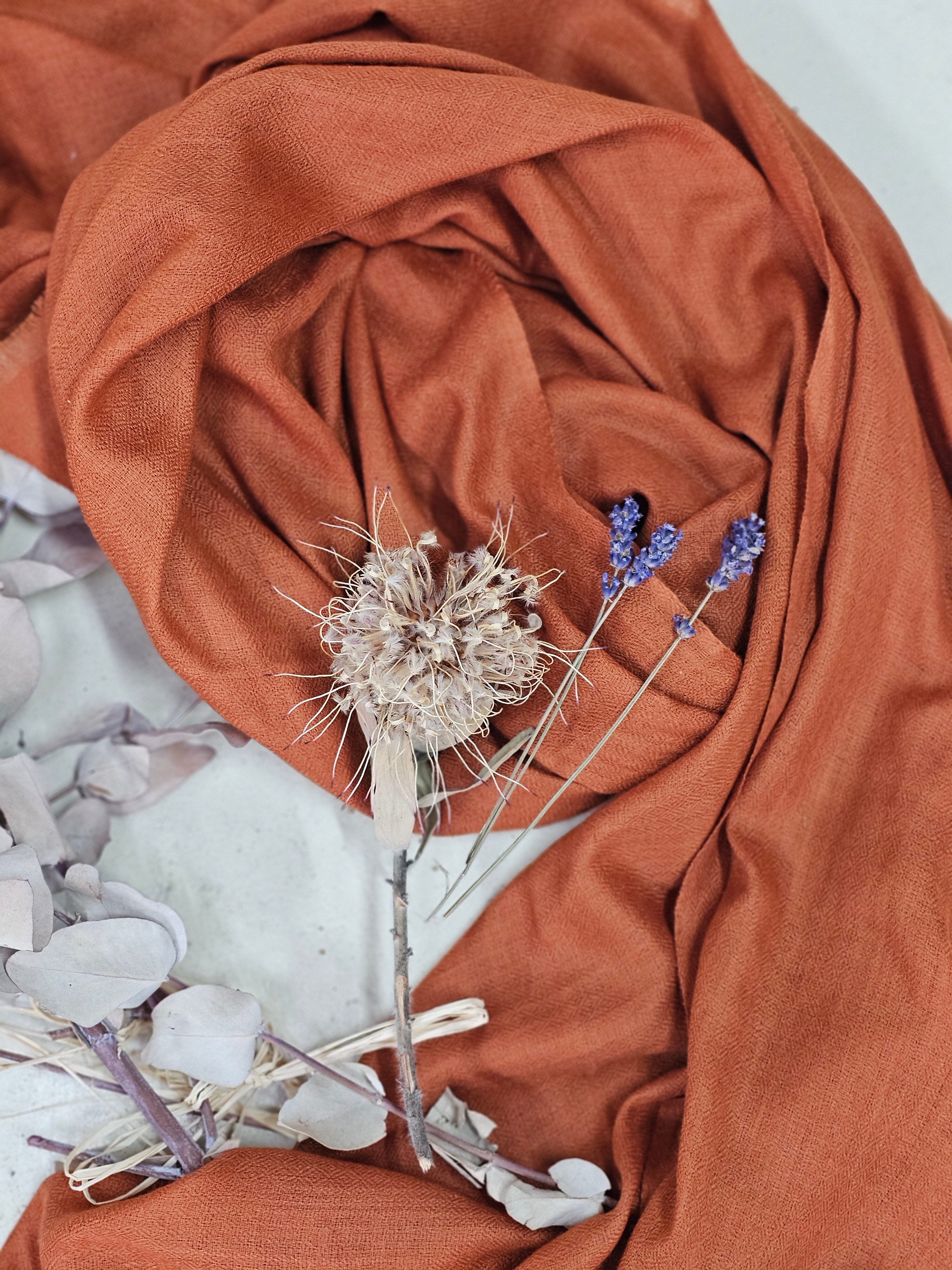 Organic Cashmere Pashmina Scarf The Spotted Quoll Cocoa 