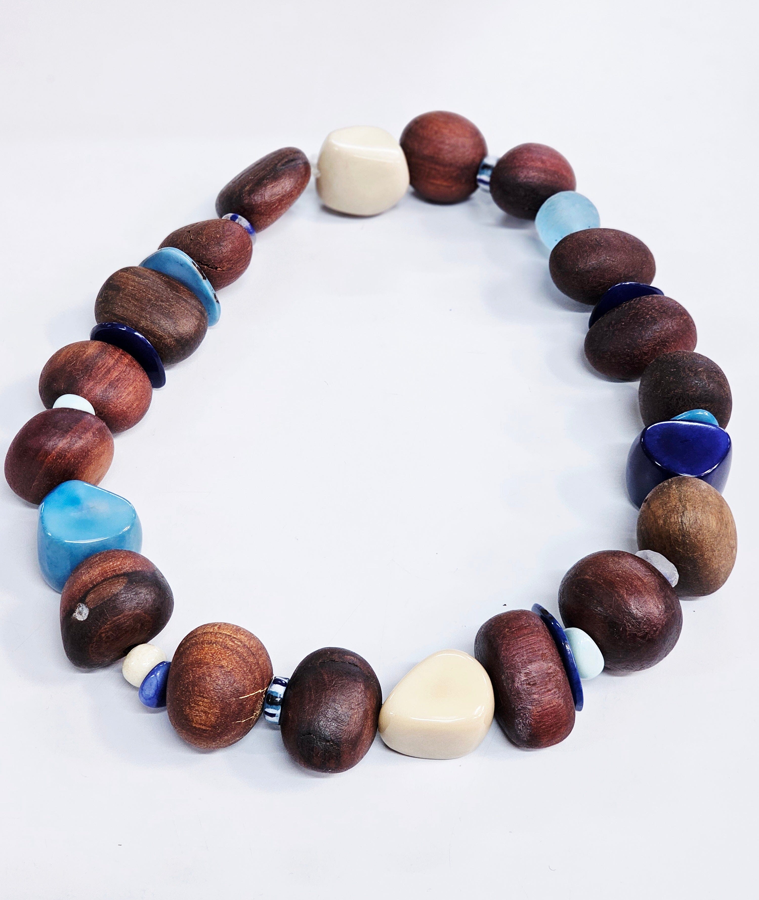 Eco Bead Necklace - Fakington Wild Eco Beads The Spotted Quoll Stormwash 