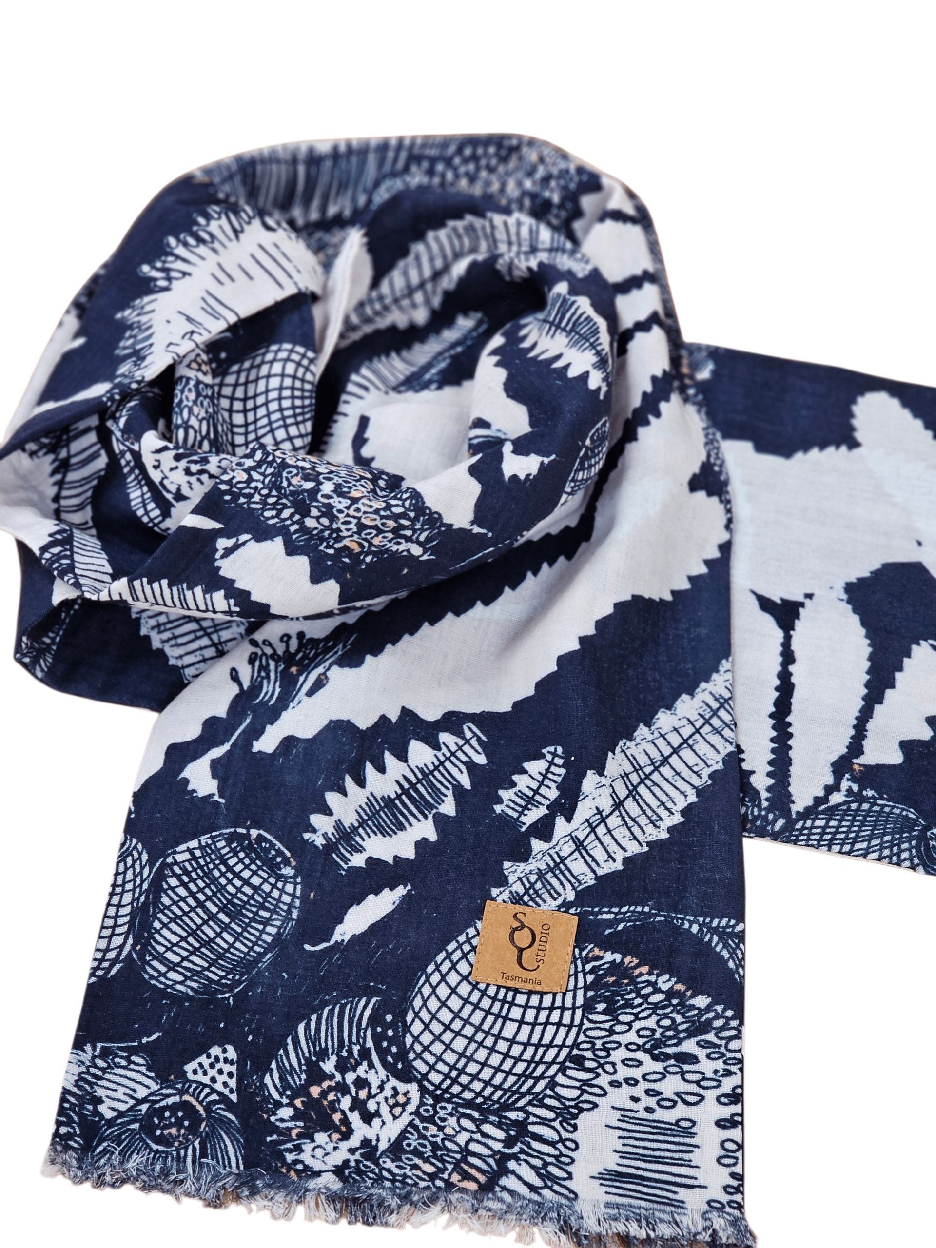 Original Sawtooth Banksia Organic Cotton Scarf scarf The Spotted Quoll 