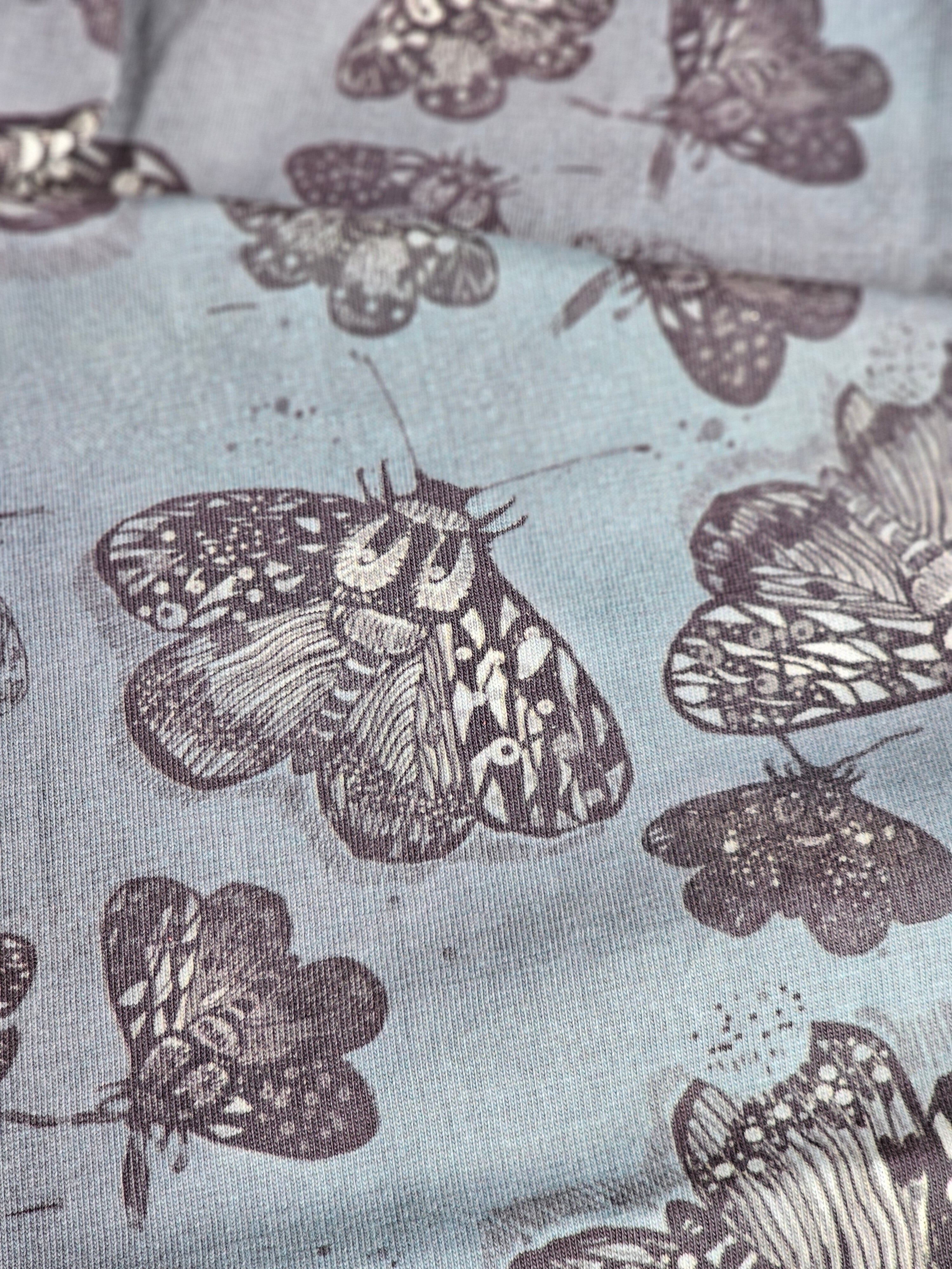 Fabric Organic Cotton Jersey Knit by the metre fabric The Spotted Quoll Studio 1M Slate Moth 