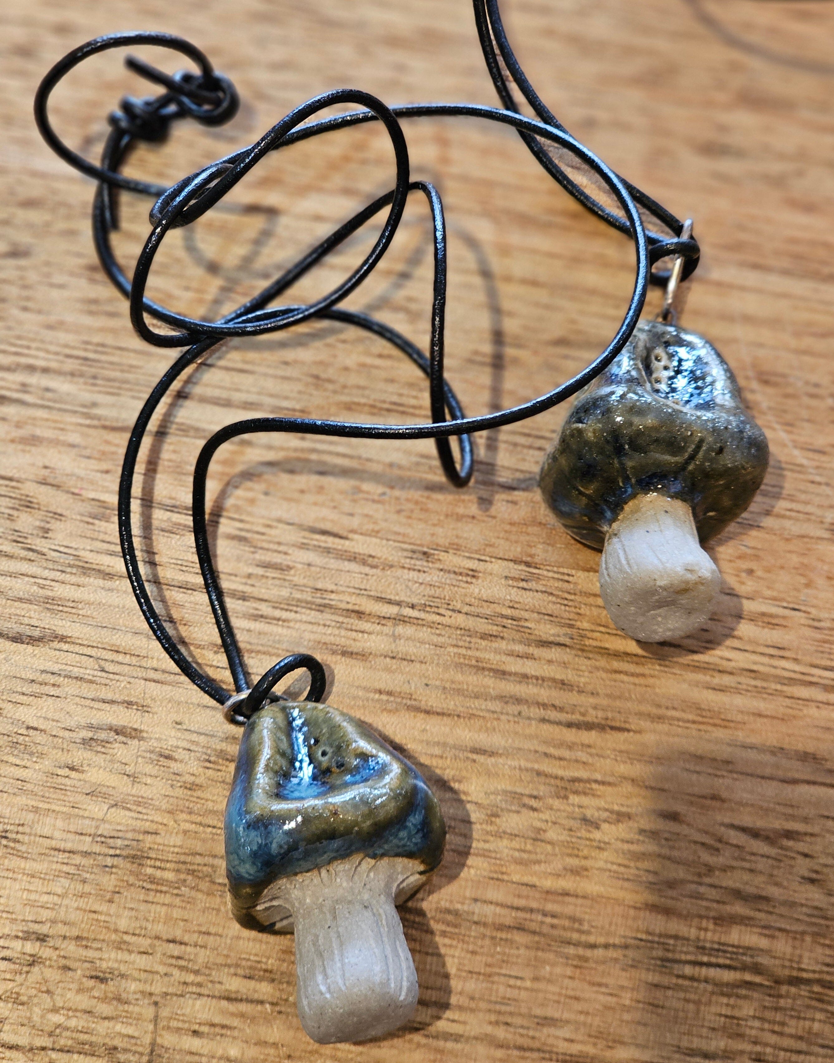 Ceramic & Silver Jewellery - Forest Floor Earrings Jillian Jak & Meek Mud Adjustable Med Shrooms 