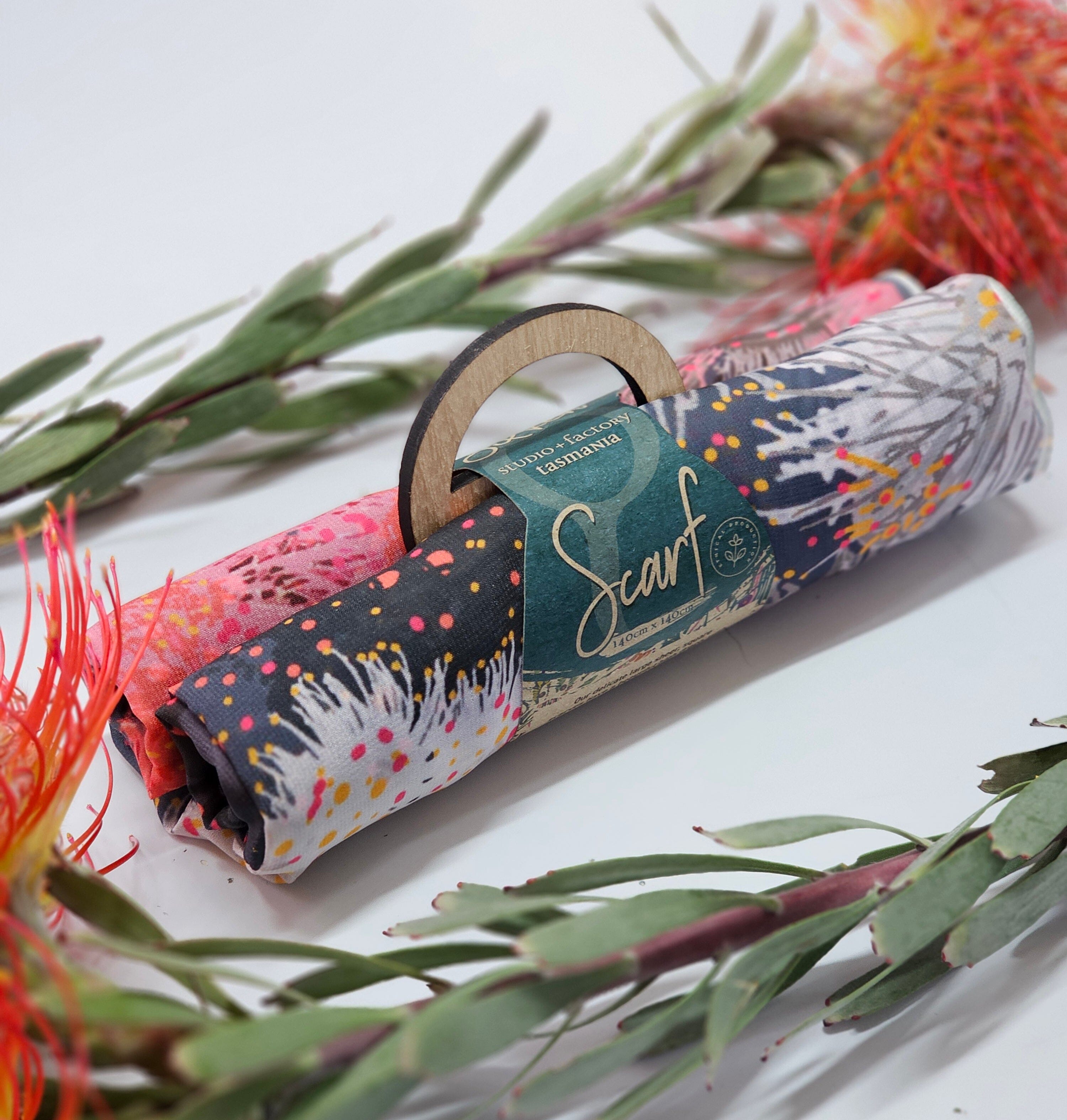 Silken Chic Scarves - Bush Confetti Scarf The Spotted Quoll Studio 