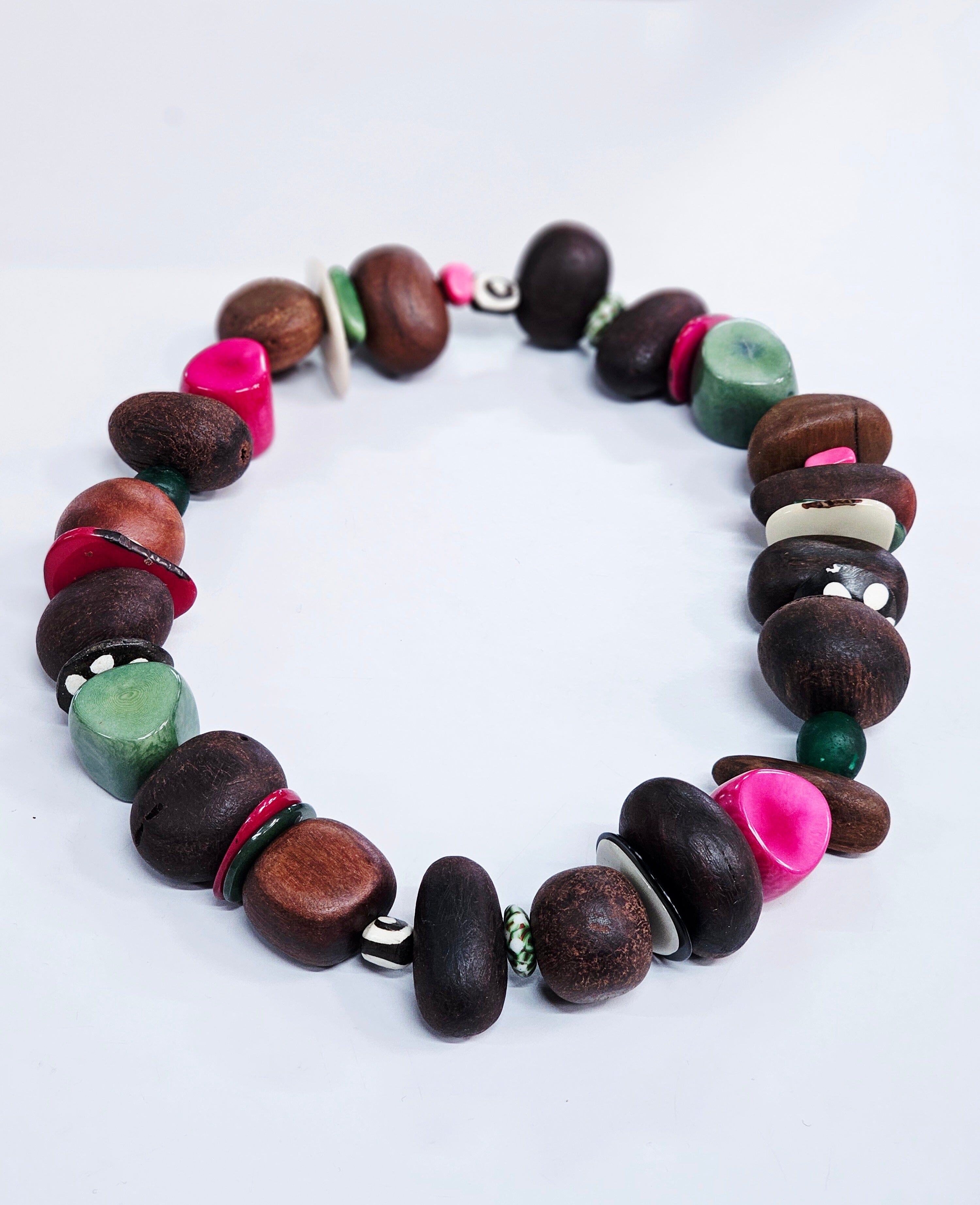 Eco Bead Necklace - Fakington Wild Eco Beads The Spotted Quoll Pepperleaf 