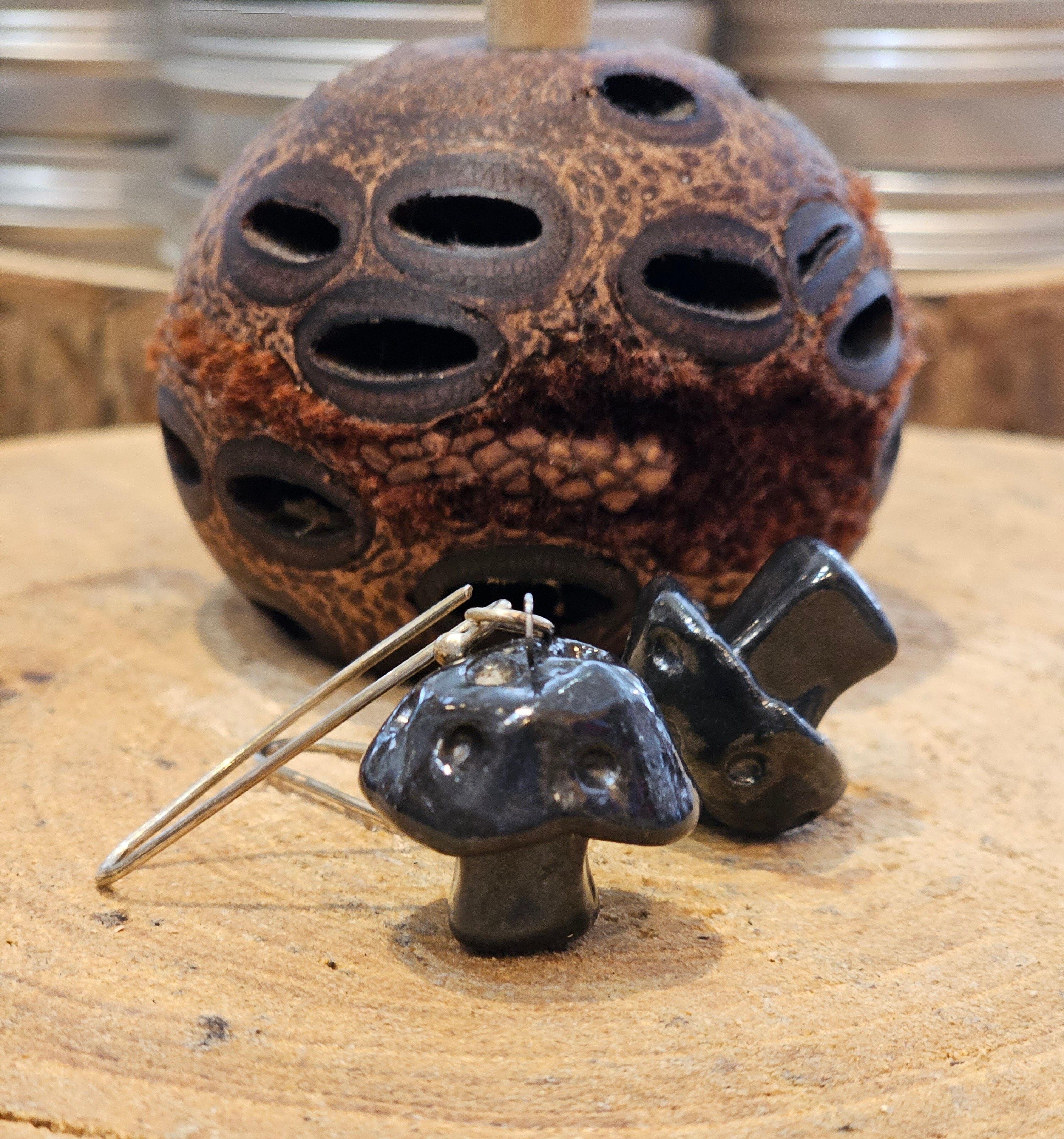 Ceramic & Silver Jewellery - Forest Floor Earrings Jillian Jak & Meek Mud 