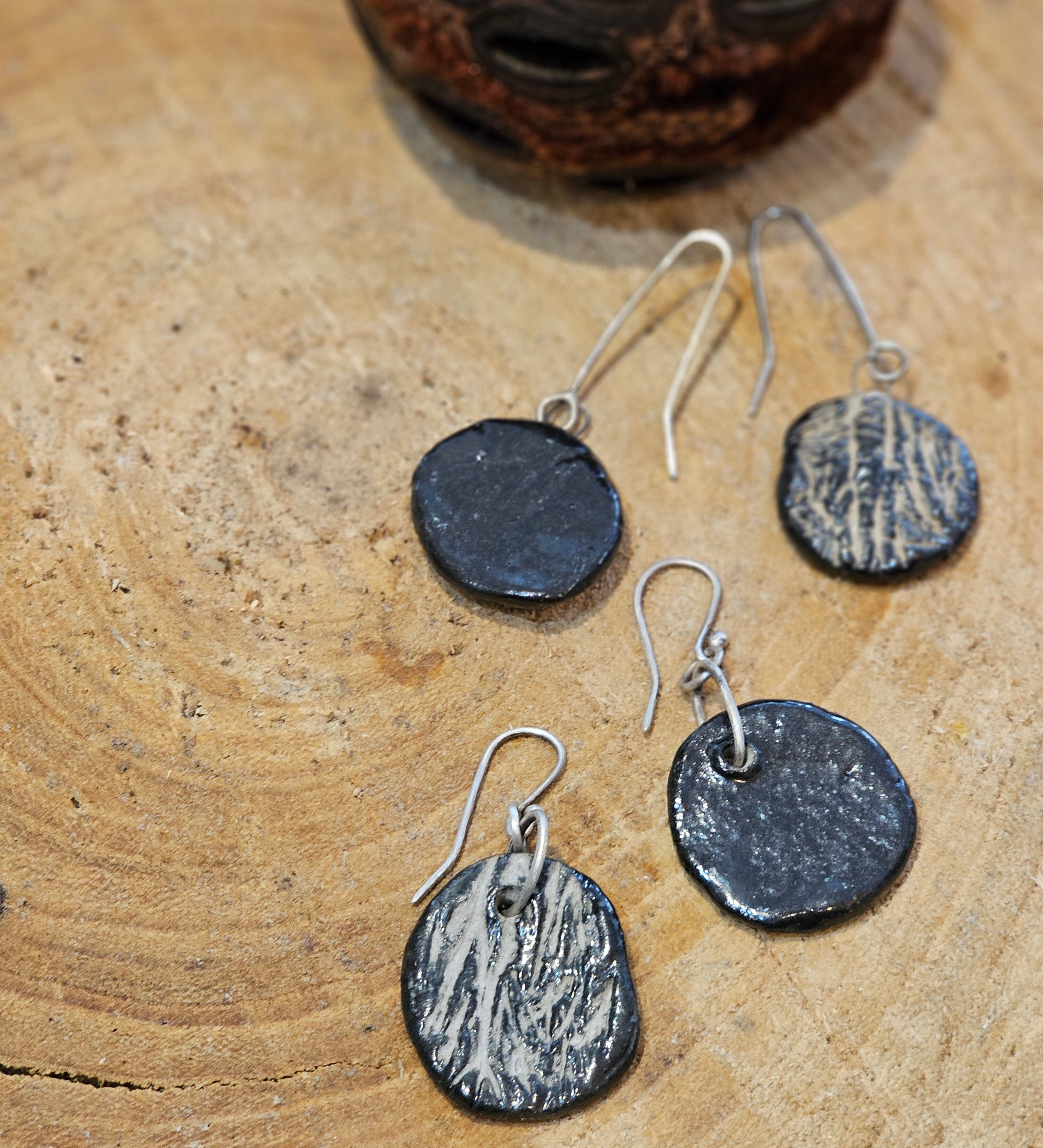 Ceramic & Silver Jewellery - Forest Floor Earrings Jillian Jak & Meek Mud 