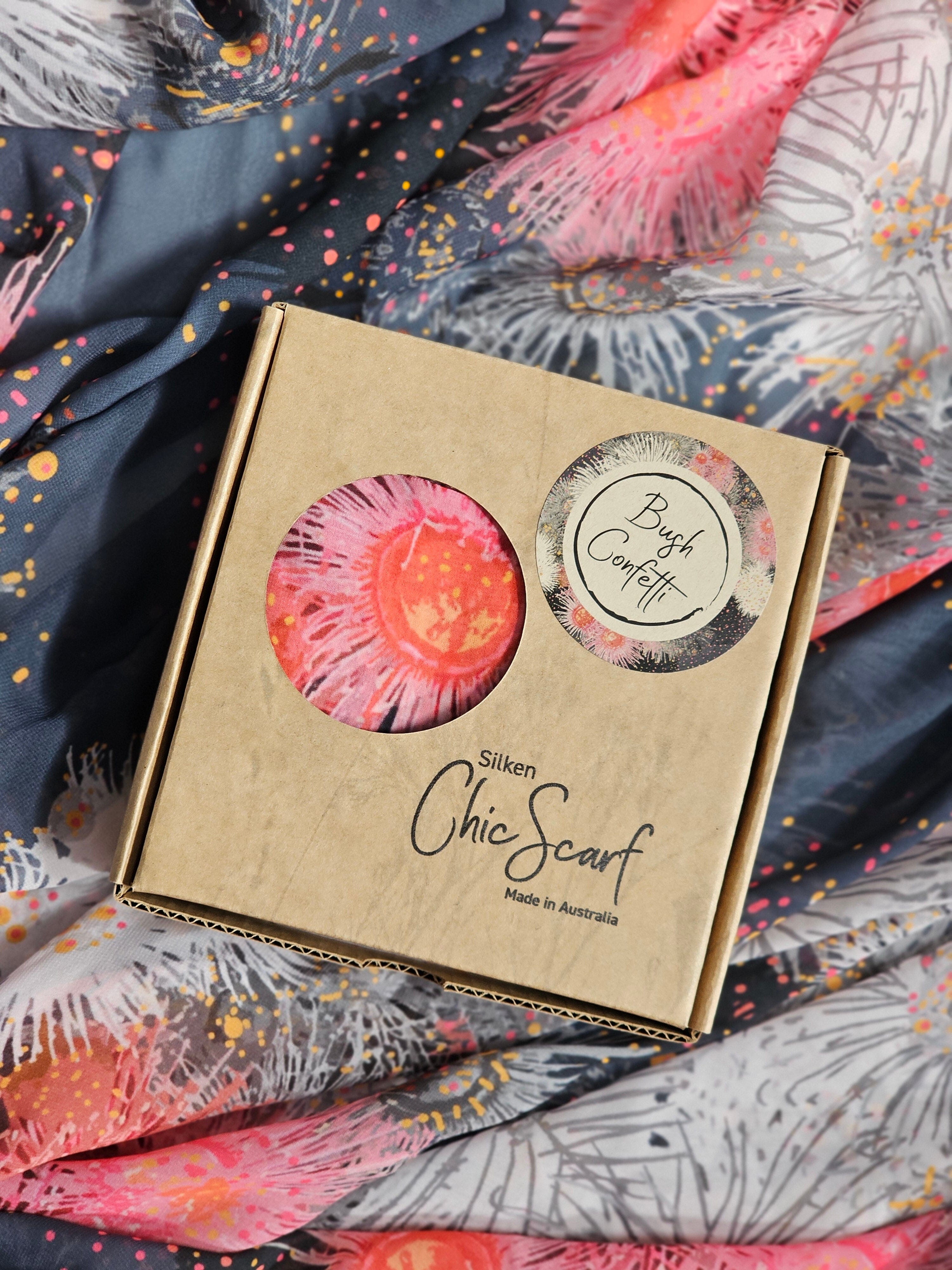Silken Chic Scarves - Bush Confetti Scarf The Spotted Quoll Studio 