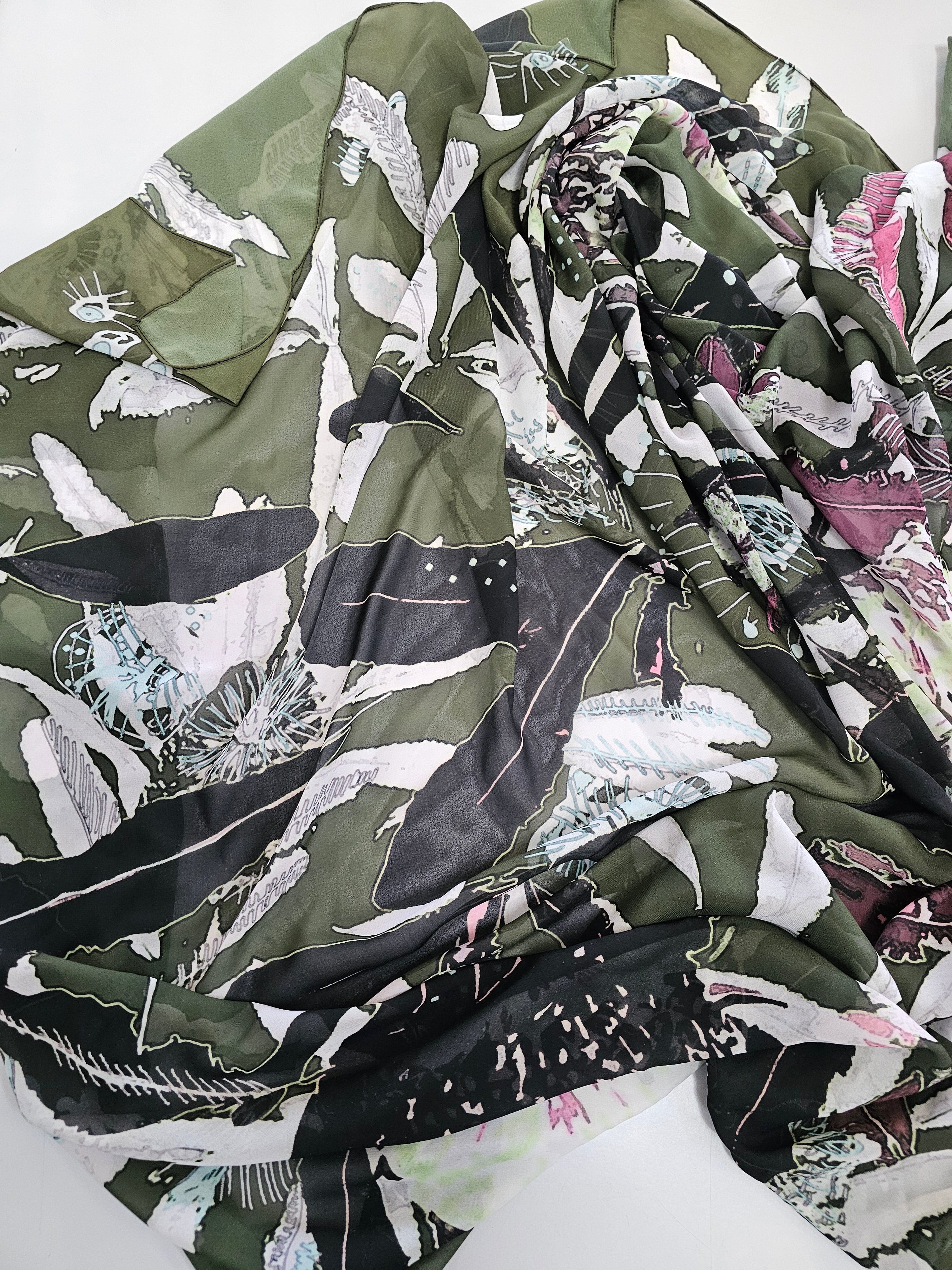 Silken Chic Scarves - Bush Craft Scarf The Spotted Quoll Studio 